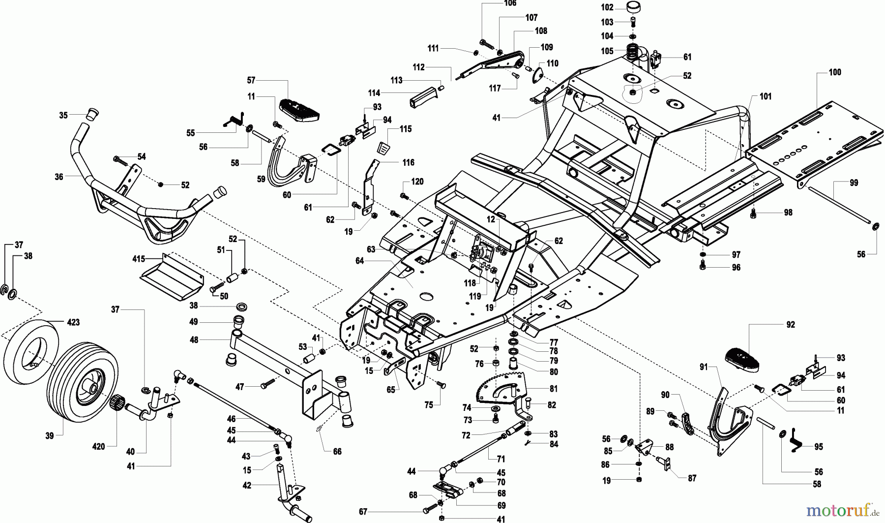  Dolmar Rasentraktoren TM-85.13 TM-85.13 (2002) 2  RAHMENSATZ