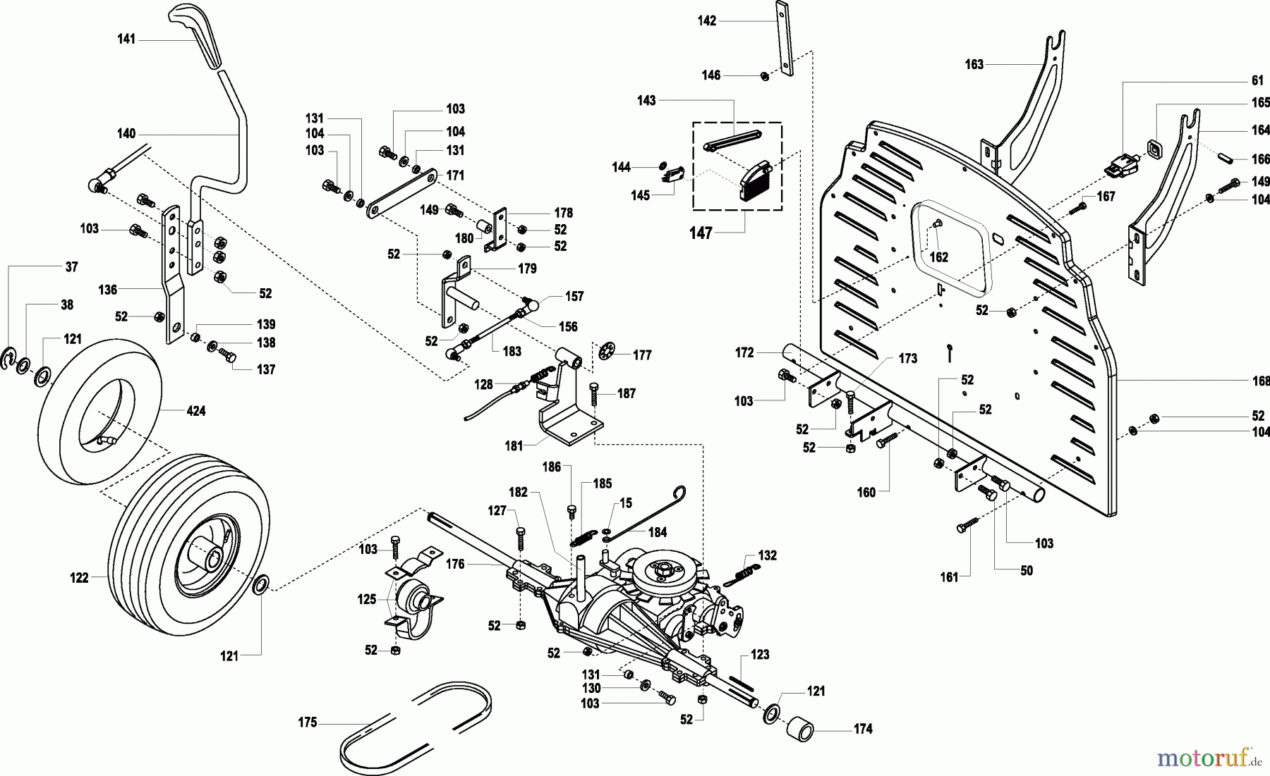  Dolmar Rasentraktoren TM-85.13 H TM-85.13 H (2002) 4  GETRIEBE, ANTRIEB