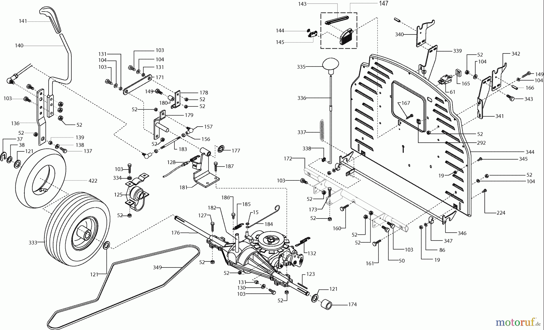  Dolmar Rasentraktoren TM-102.17 H TM-102.17 H (2003) 4  GETRIEBE, ANTRIEB