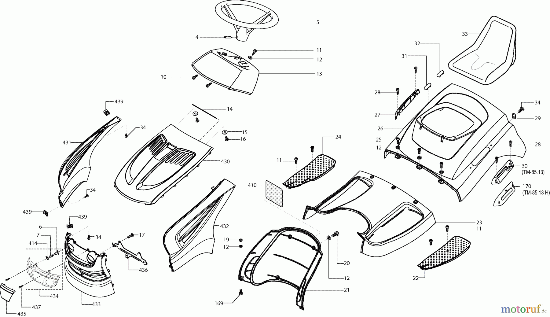  Dolmar Rasentraktoren TM-85.13 TM-85.13 (2003) 1  KARROSSERIE