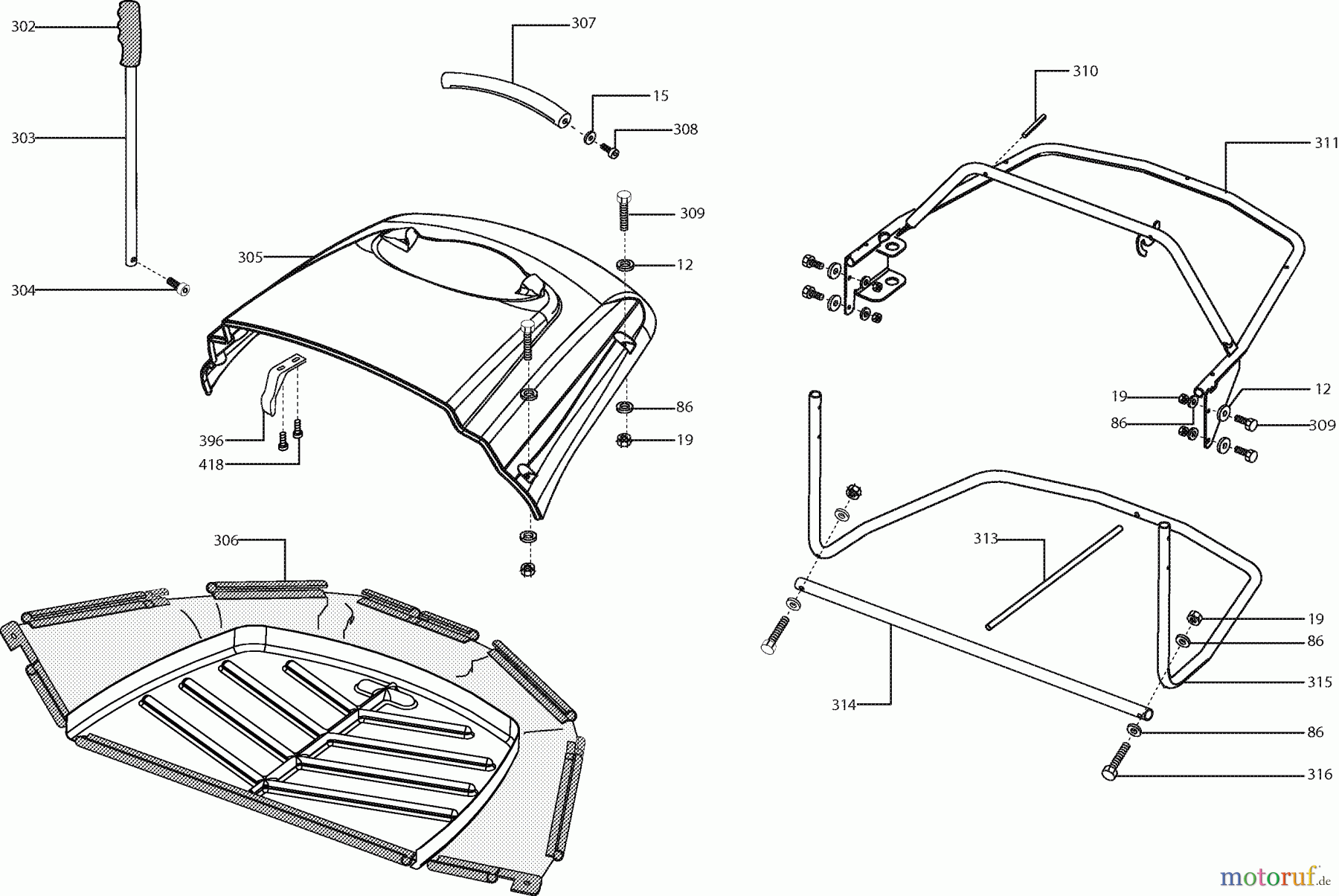  Dolmar Rasentraktoren TM-85.13 TM-85.13 (2003) 8  Grasfangsack