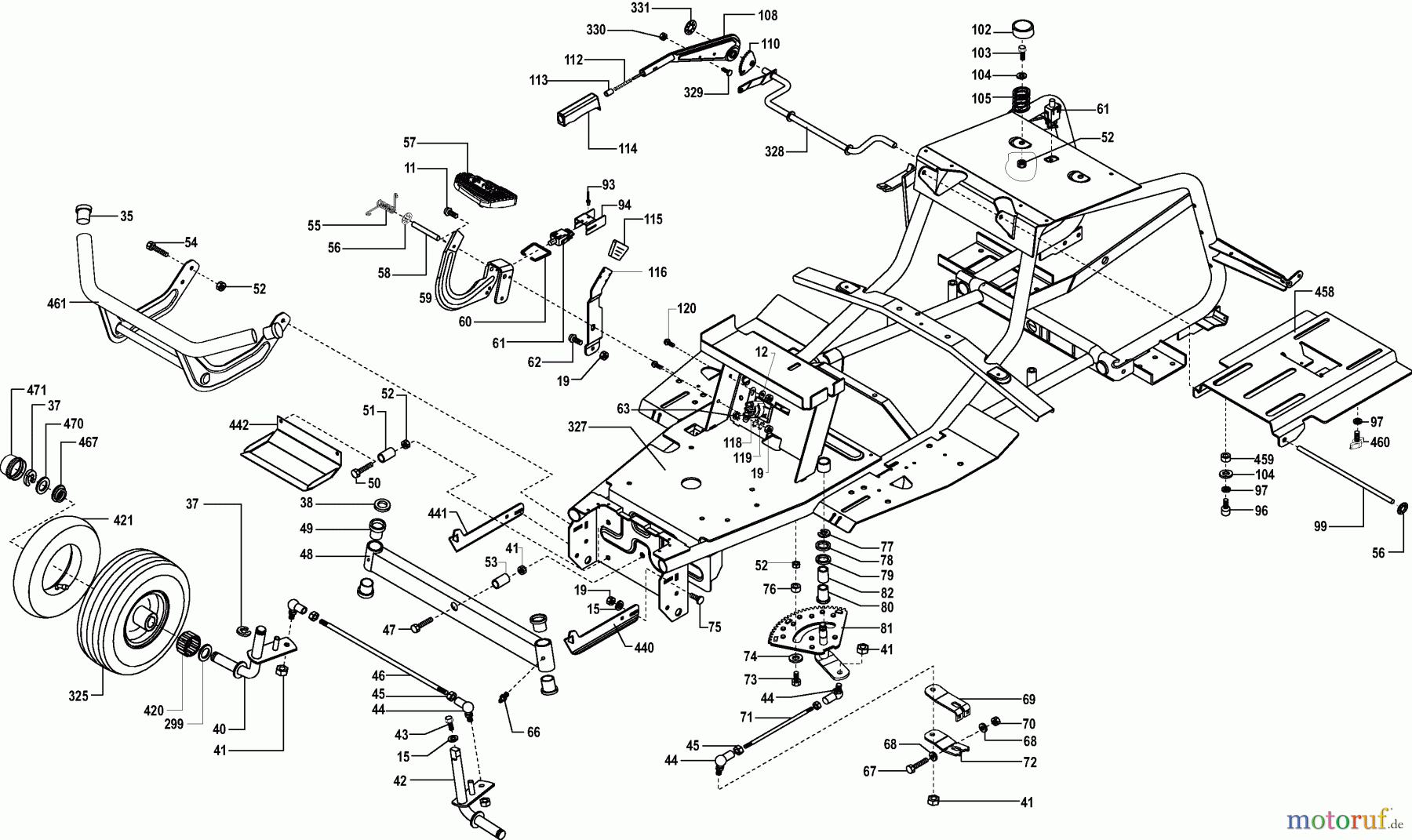 Dolmar Rasentraktoren TM-102.17 H TM-102.17 H (2004) 2 RAHMENSATZ