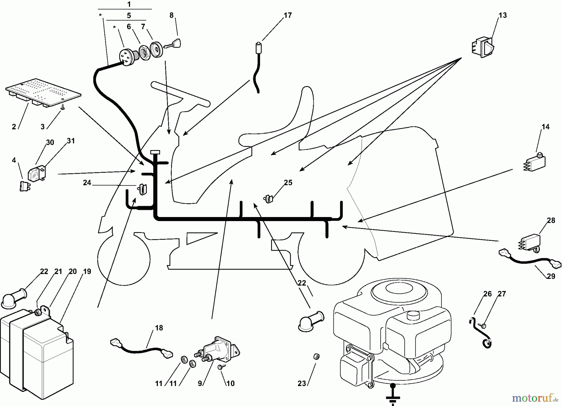  Dolmar Rasentraktoren RM7213H RM-72.13 H (2008) 11  ELEKTRISCHE TEILE