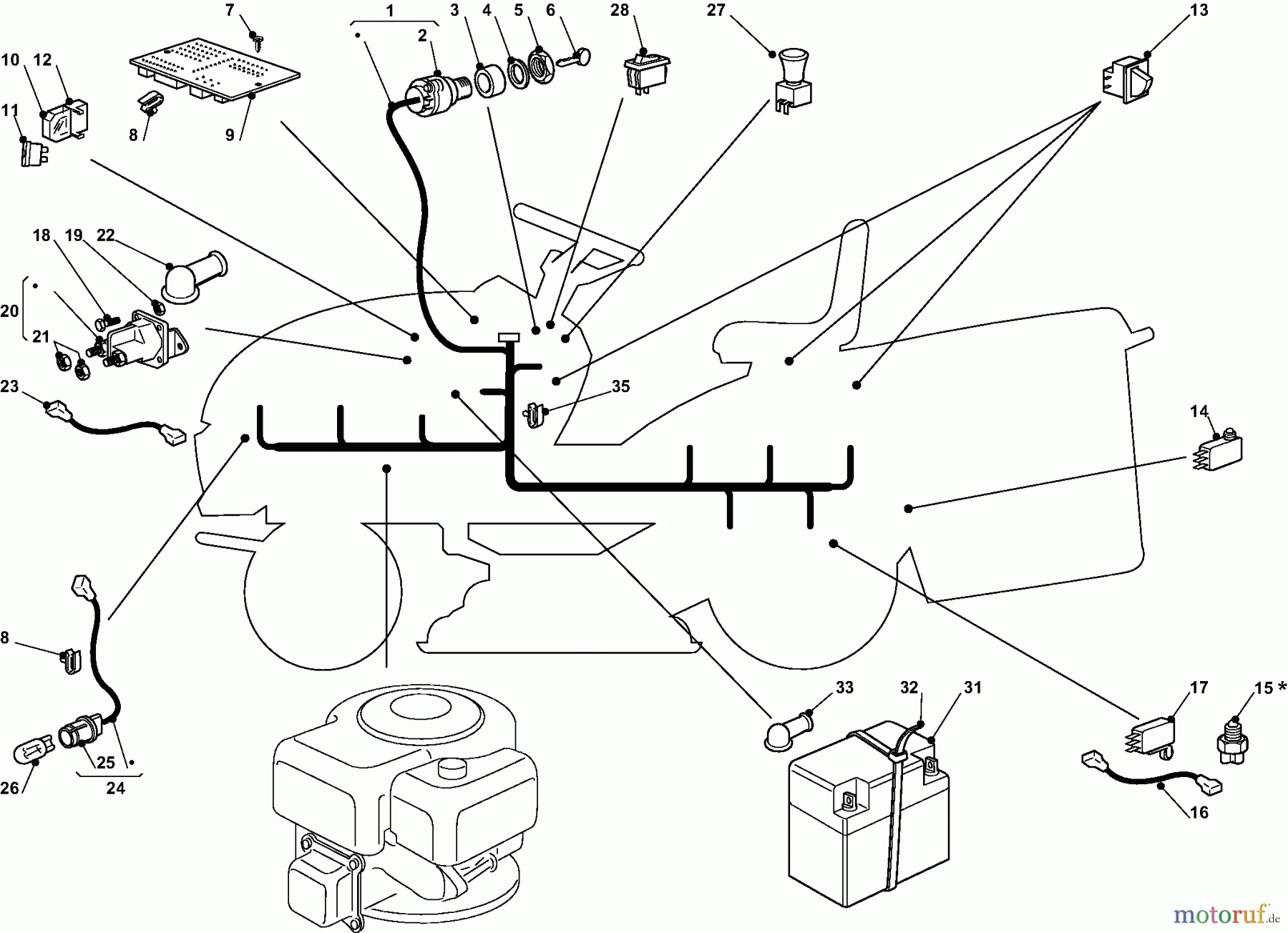 Dolmar Rasentraktoren TM9214H TM-92.14 H (2008) 11  ELEKTRISCHE TEILE