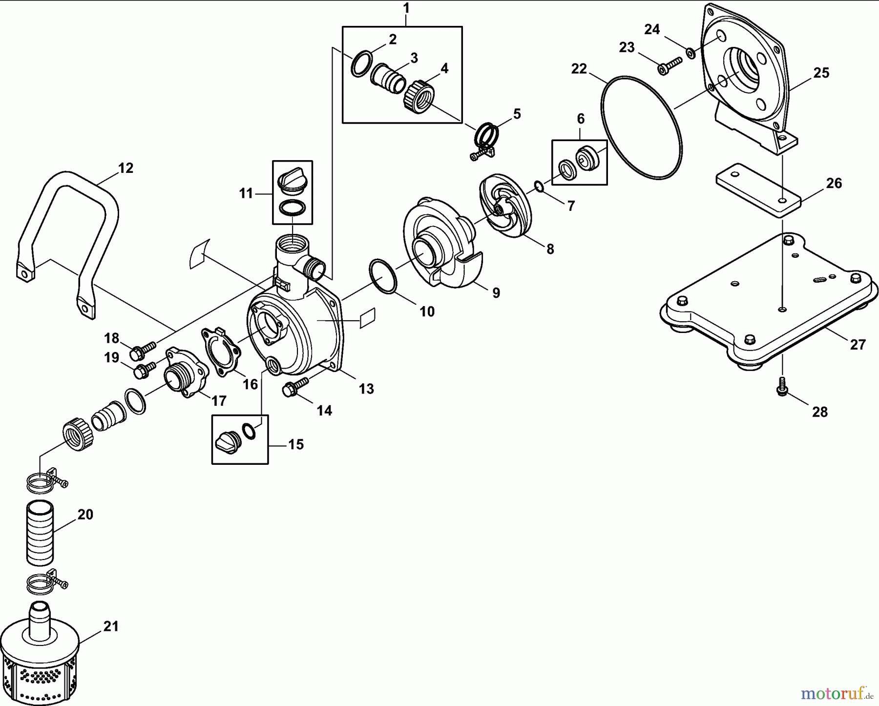 Dolmar Wasserpumpen Benzin MP-352.4 Z 1 Pumpe