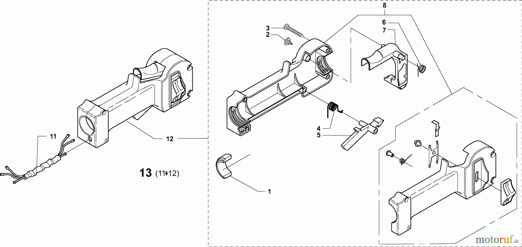  Dolmar Erdbohrer PD-520 3  Gasgriff kpl.