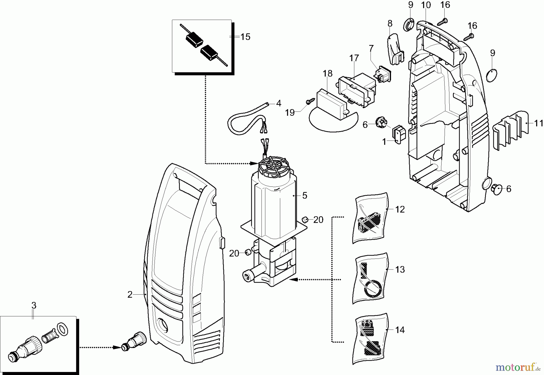 Dolmar Hochdruckreiniger Elektro HP10 1 Gehäuse, Motor
