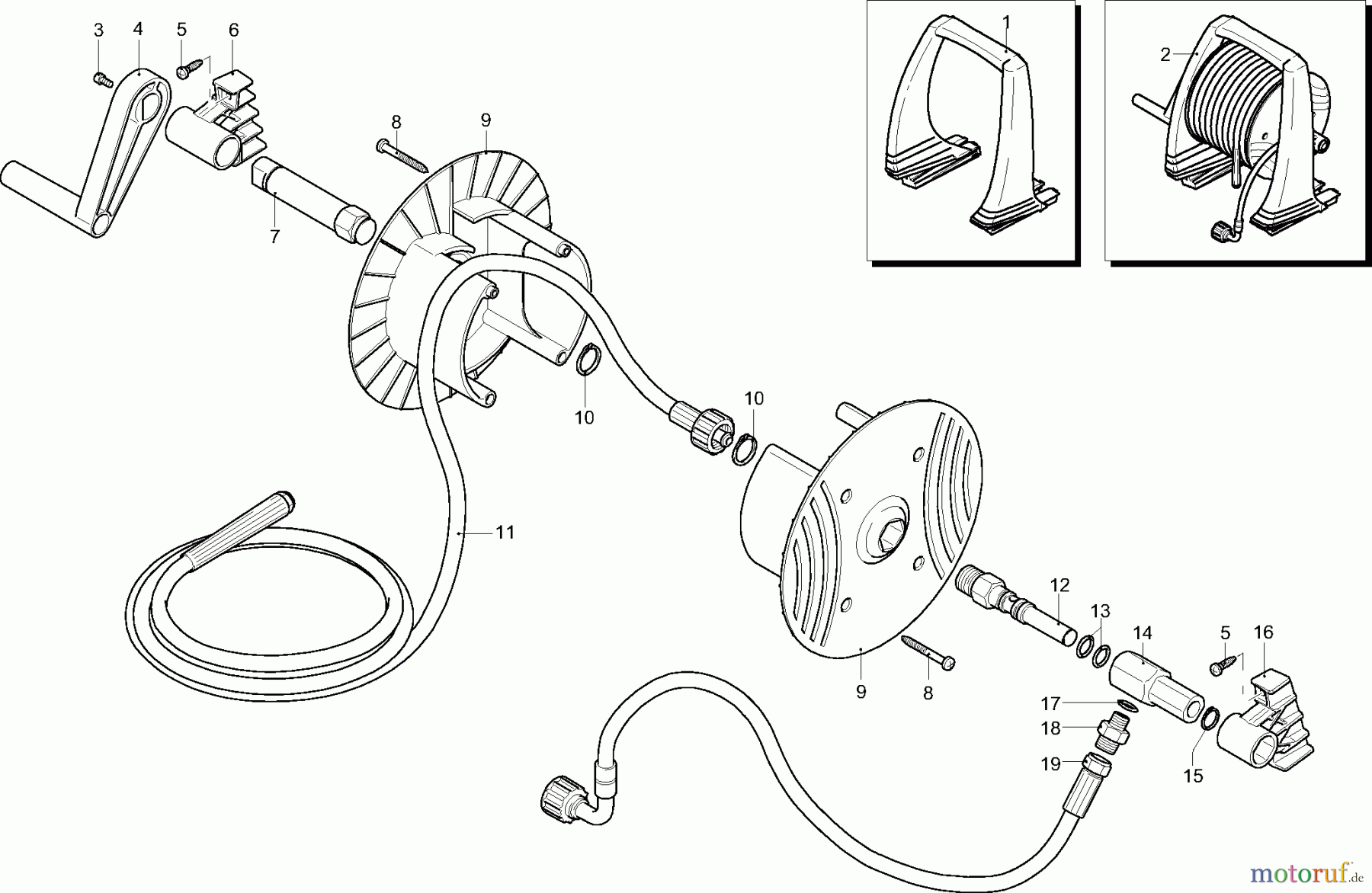 Dolmar Hochdruckreiniger Elektro HP-1500 5 Schlauchtrommel