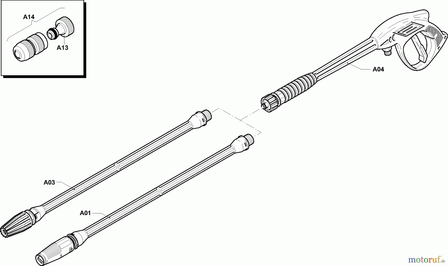 Dolmar Hochdruckreiniger Elektro HP-1500 6 Zubehör
