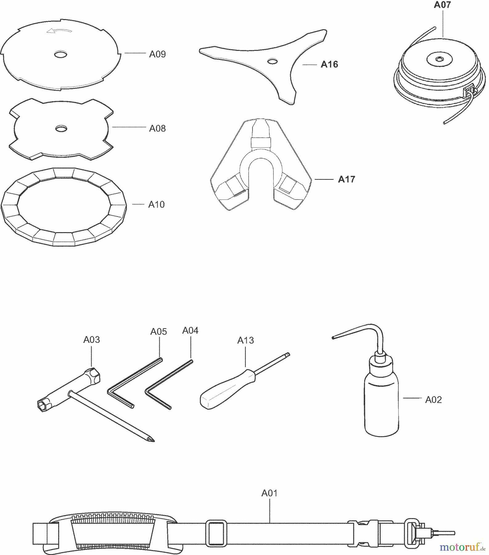  Dolmar Motorsensen & Trimmer Benzin 4-Takt MS-245.4 C (USA) 5  Werkzeuge, Zubehör
