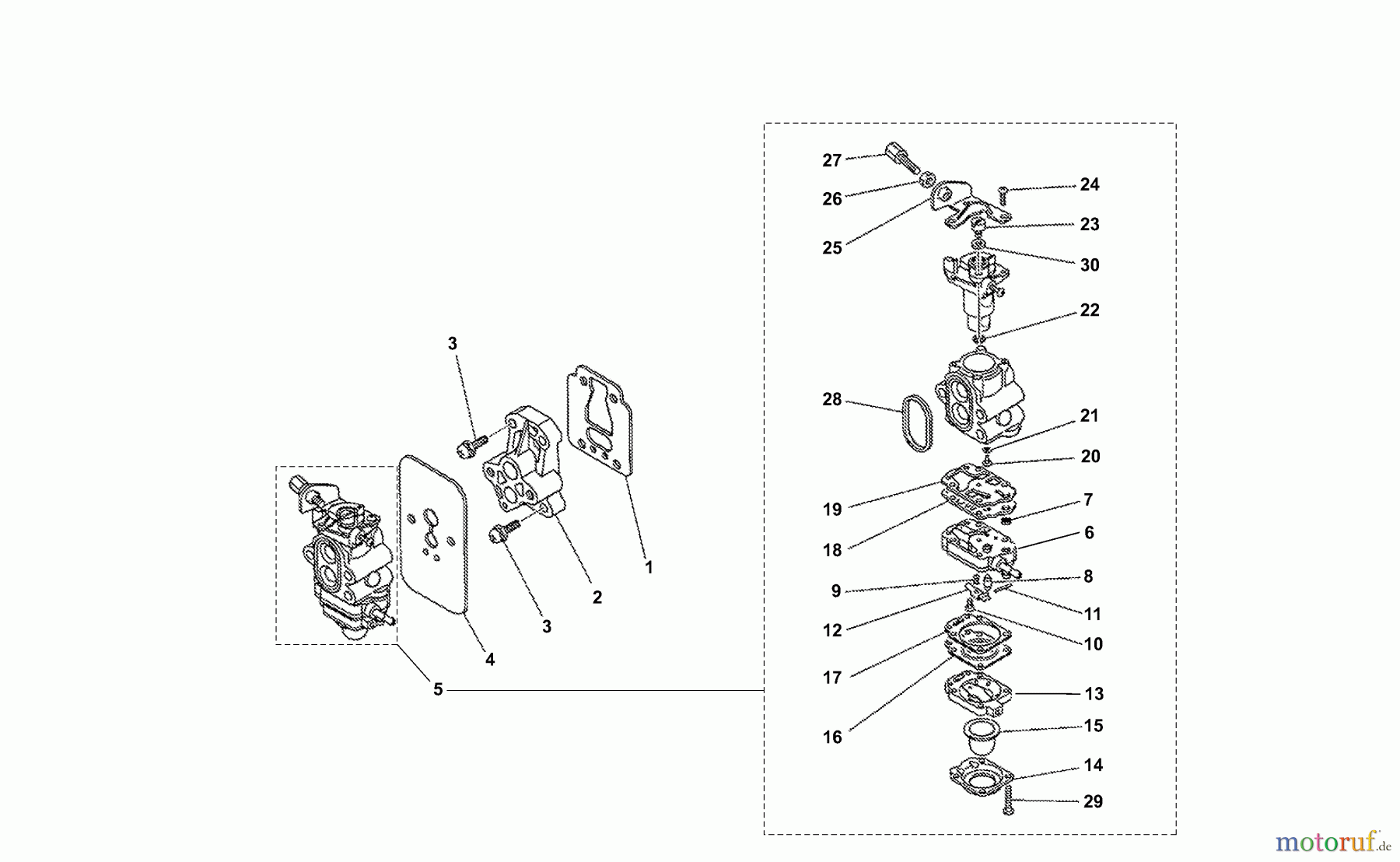 Dolmar Motorsensen & Trimmer Benzin 2-Takt MS-261 C (USA) 5 Vergaser