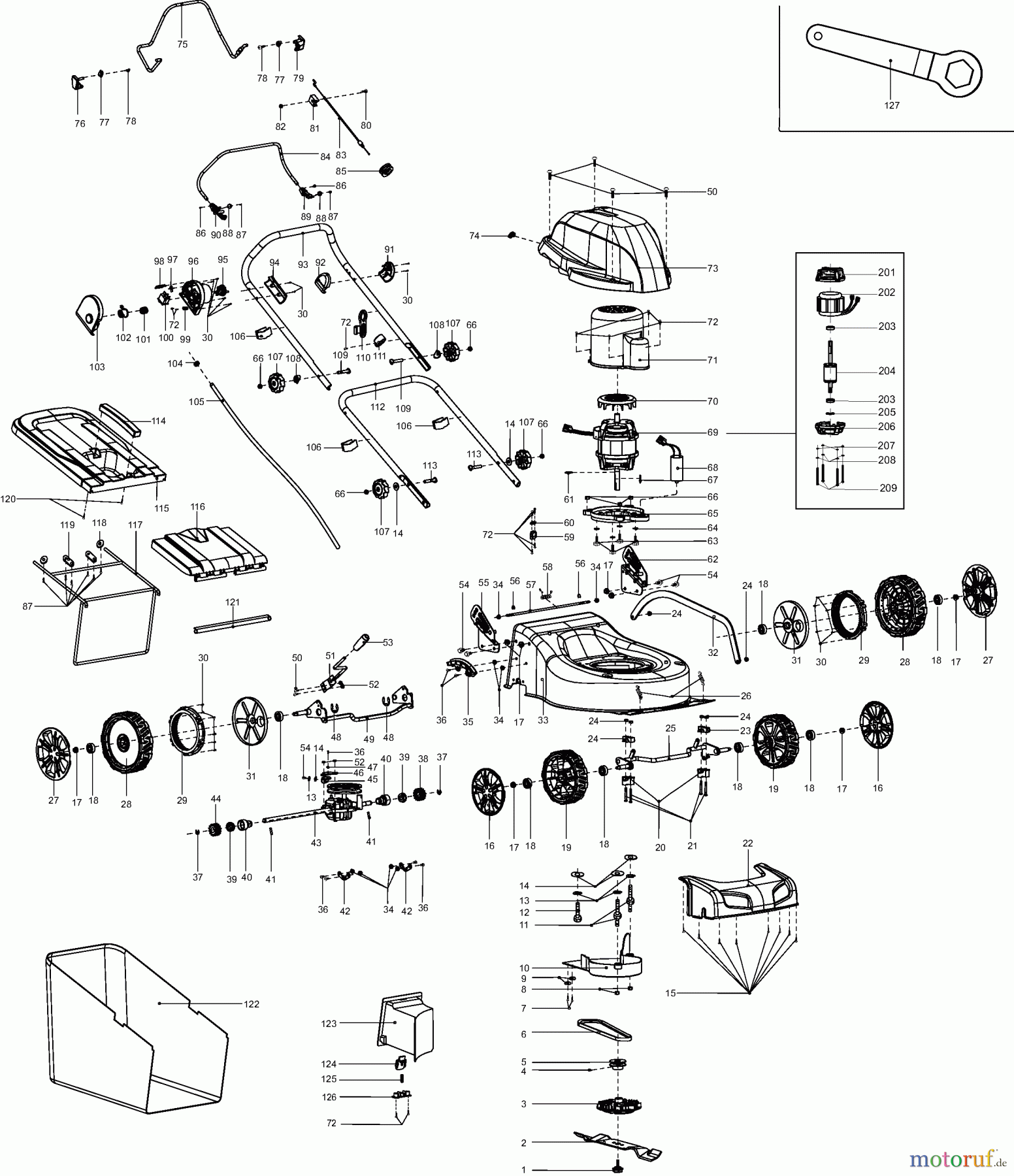 Dolmar Rasenmäher Elektro EM-460 S EM-460 S (2009-2011) 1 EM-460S, ELM4611 (SCHUKO, UK)