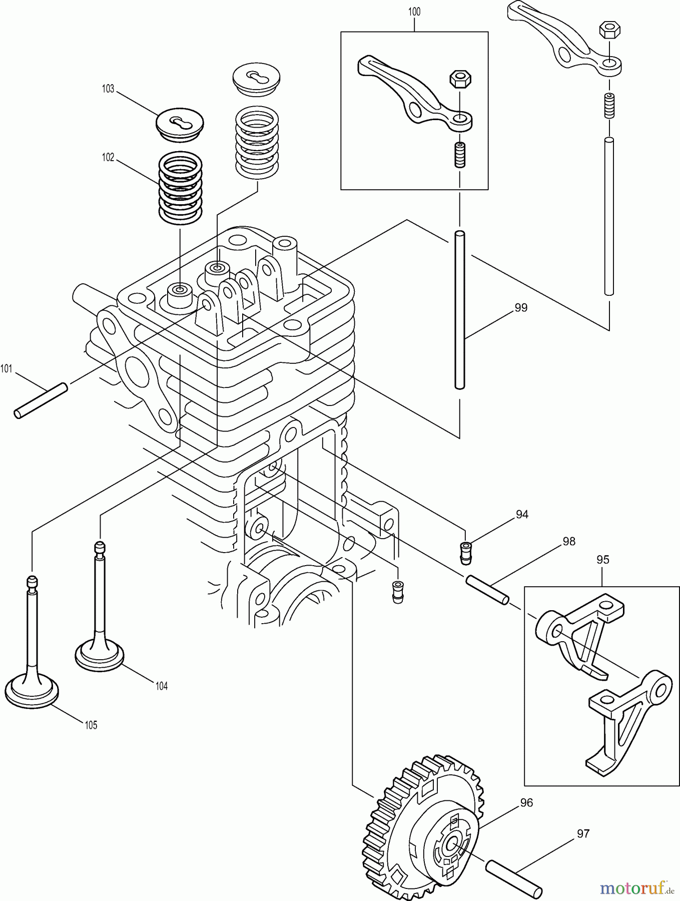  Dolmar Motorsensen & Trimmer Benzin 4-Takt MS-251.4 (USA) 5  Nockenrad, Ventile