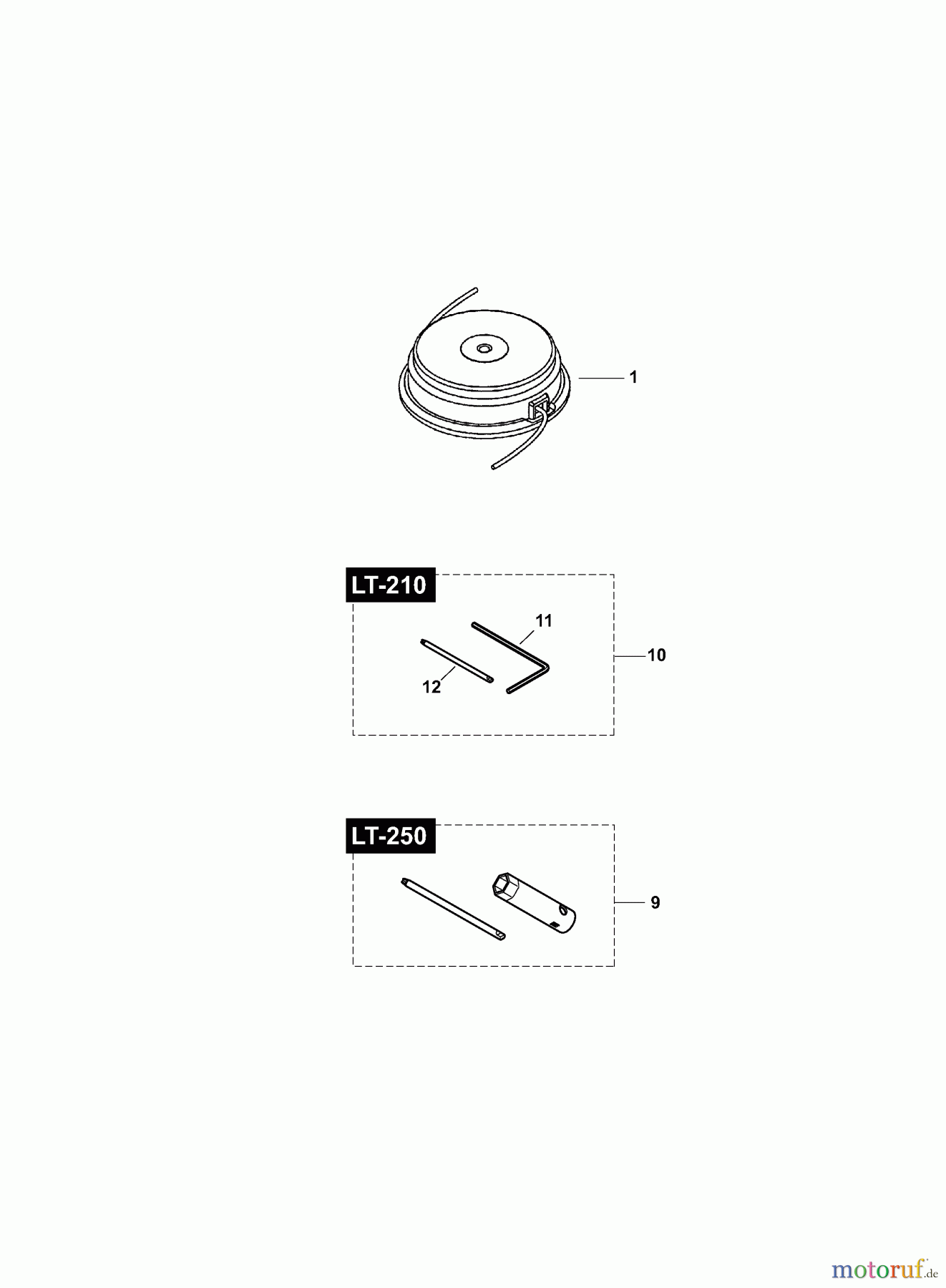 Dolmar Motorsensen & Trimmer Benzin 2-Takt LT-250 (USA) 6 Zubehör
