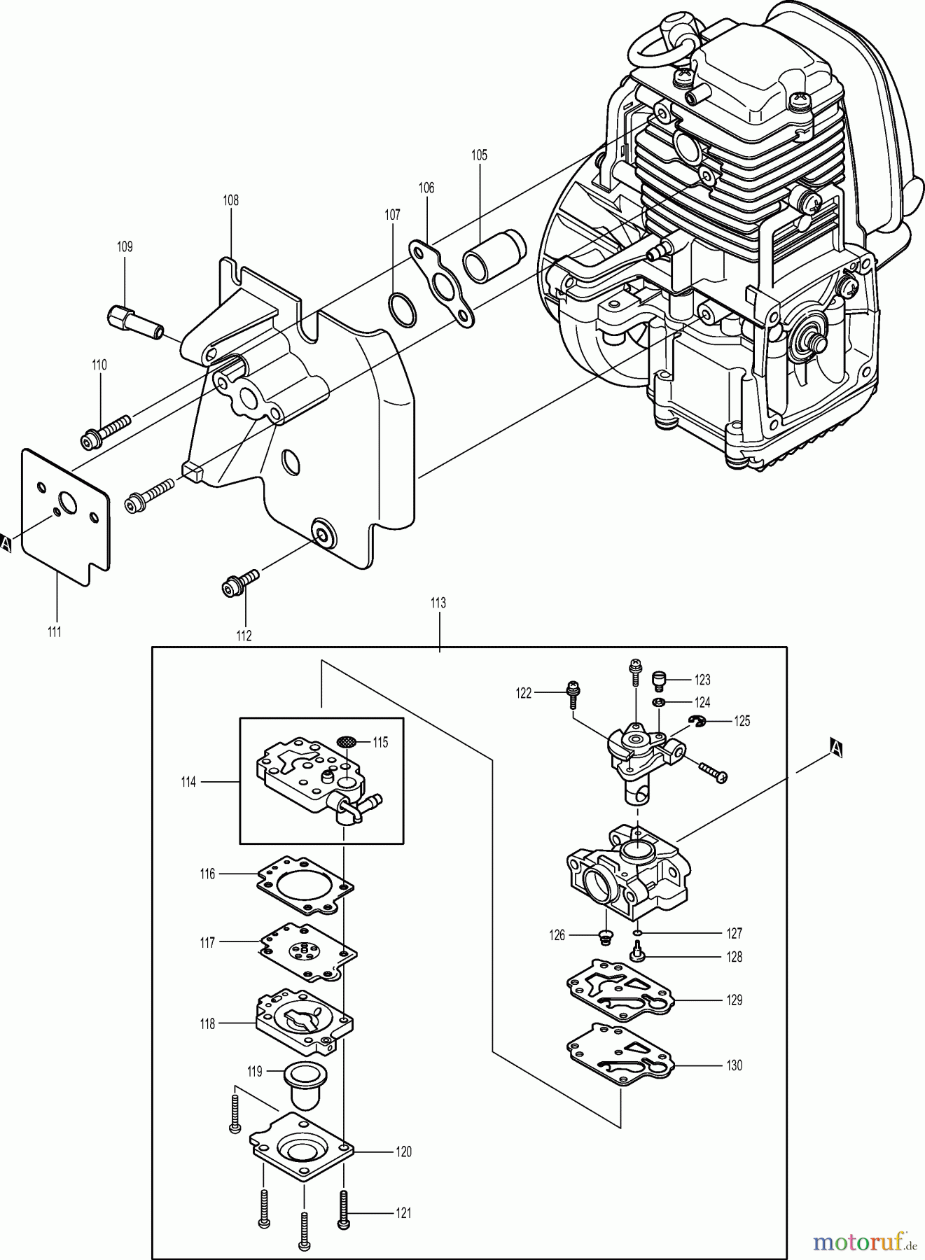 Dolmar Blasgeräte Benzin PB2524V 6 Vergaser