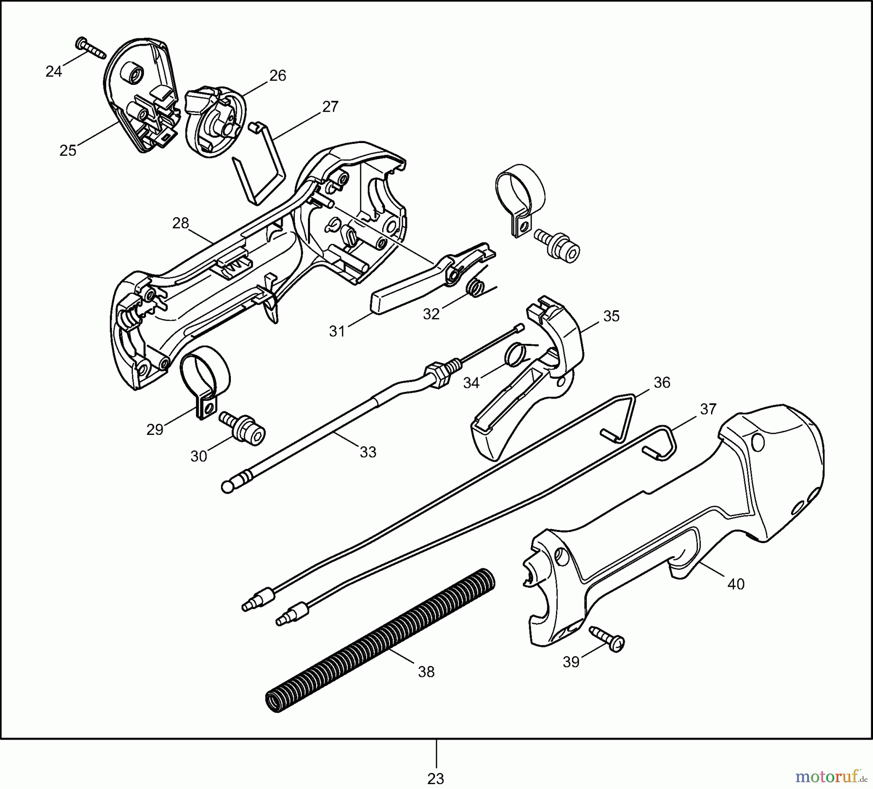  Dolmar Motorsensen & Trimmer Benzin 4-Takt MS-335.4 C (USA) 2  Bedienungshandgriff kpl.