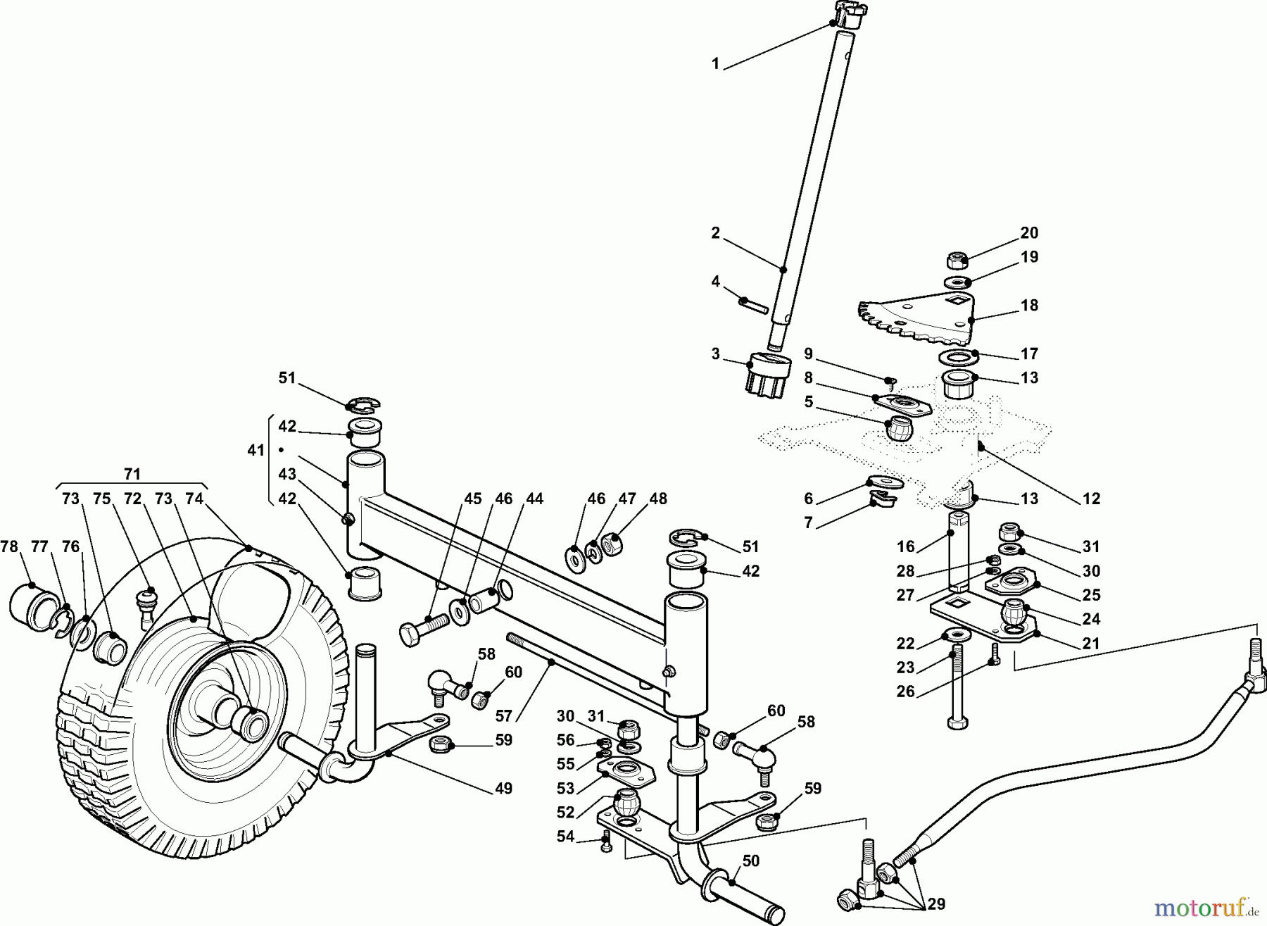  Dolmar Rasentraktoren TM9214H TM-92.14 H (2011) 3a  LENKGETRIEBE