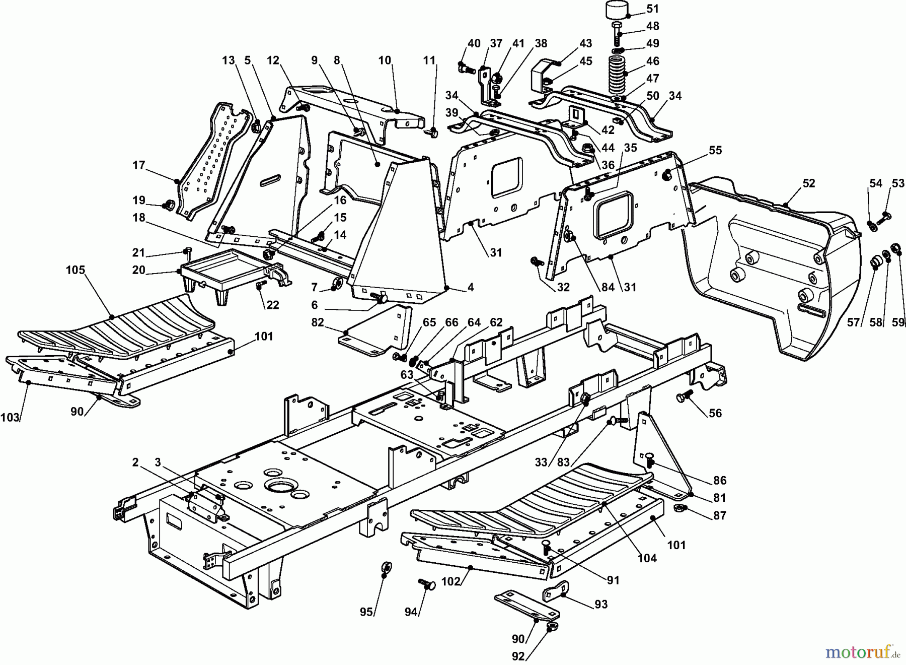  Dolmar Rasentraktoren TM-98.14 H2D TM-98.14 H2D (2009) 1  RAHMENSATZ