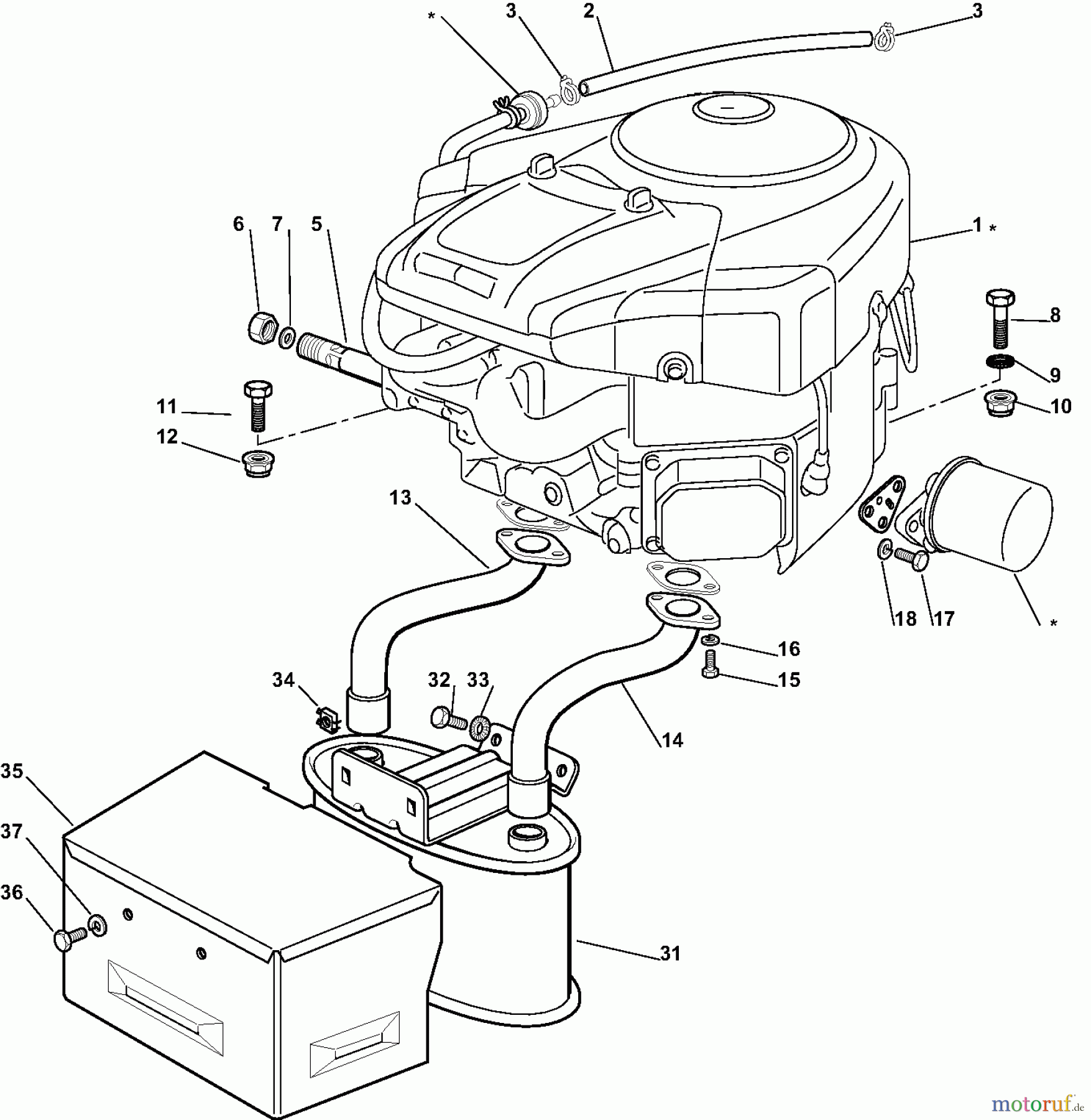 Dolmar Rasentraktoren TM12222H2 TM-122.22 H2 (2011) 5b Motor