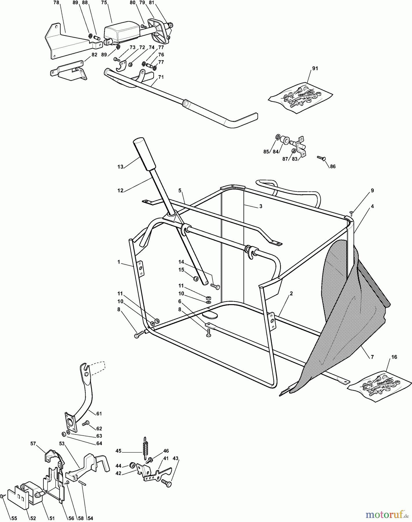  Dolmar Rasentraktoren TM12222H2 TM-122.22 H2 (2013-2014) 10  Grasfangsack
