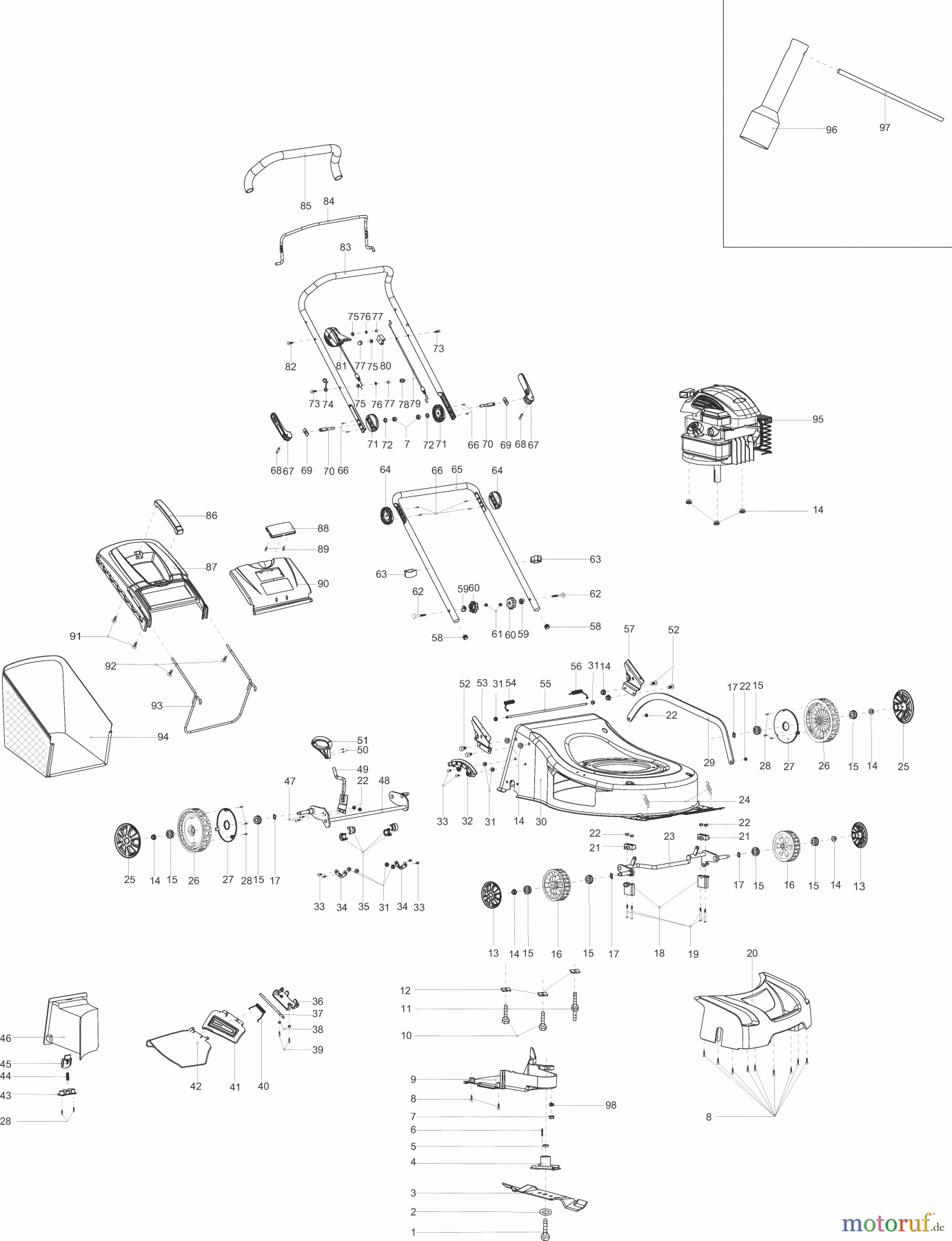 Dolmar Rasenmäher Benzin PM-46 N 2 PM-46 N, PLM4617