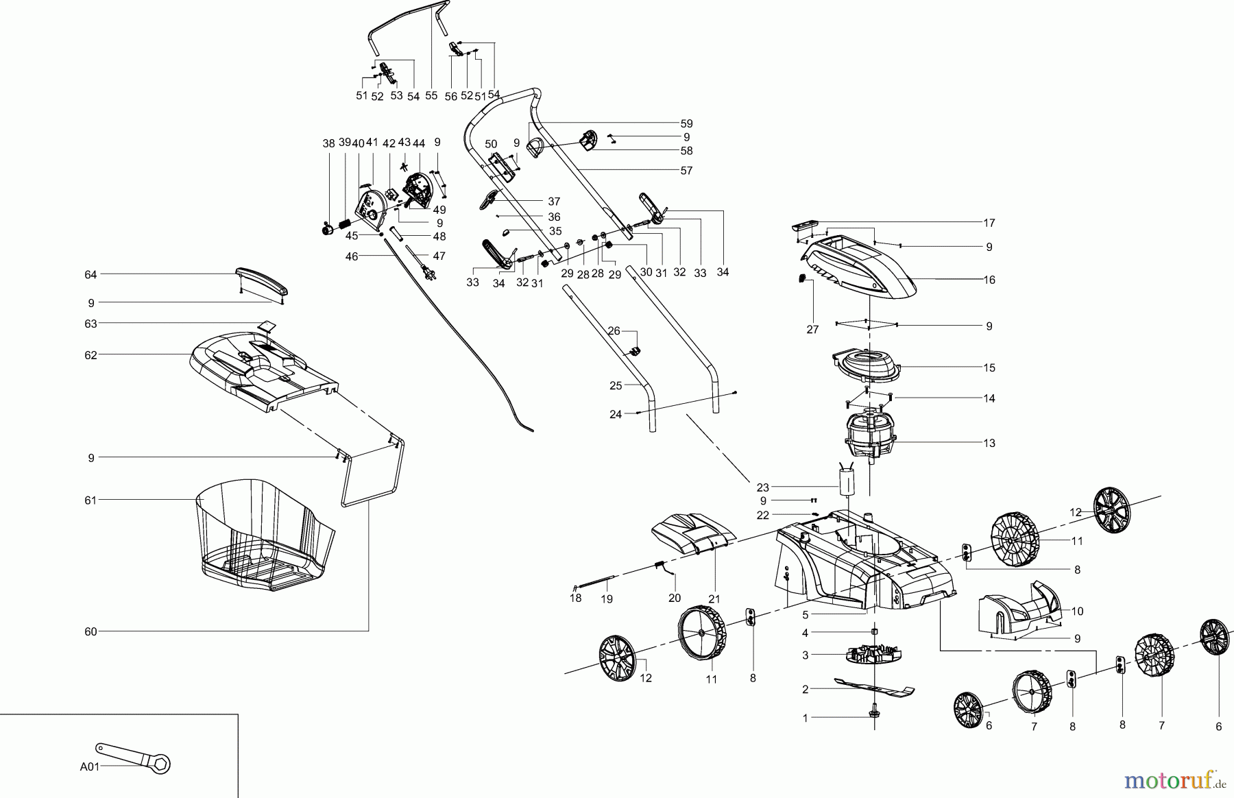  Dolmar Rasenmäher Elektro EM330 2  EM-330, EM-370, ELM3311, ELM3711 (CH)
