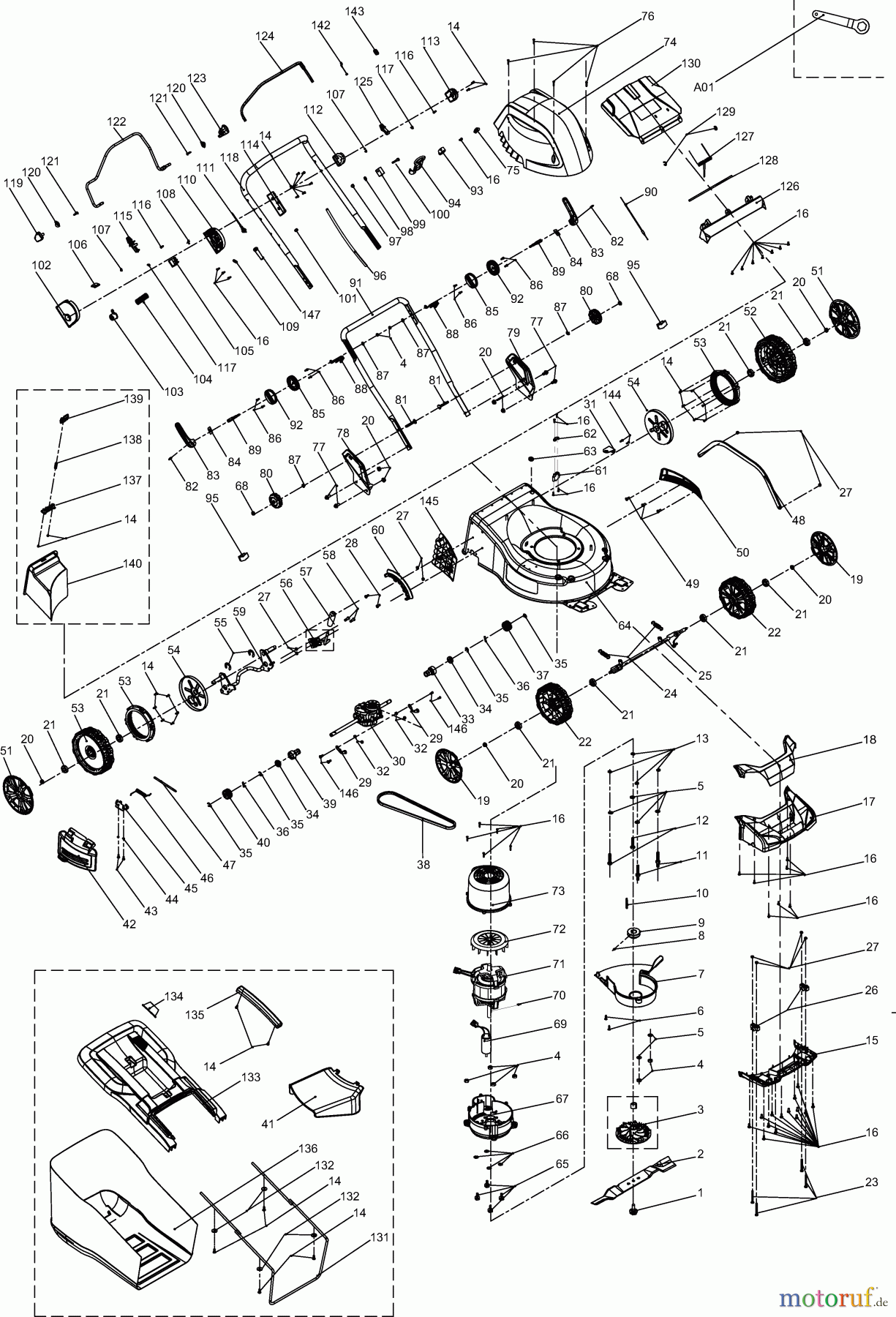  Dolmar Rasenmäher Elektro EM461S 2  EM-461 S, ELM4613 (CH)
