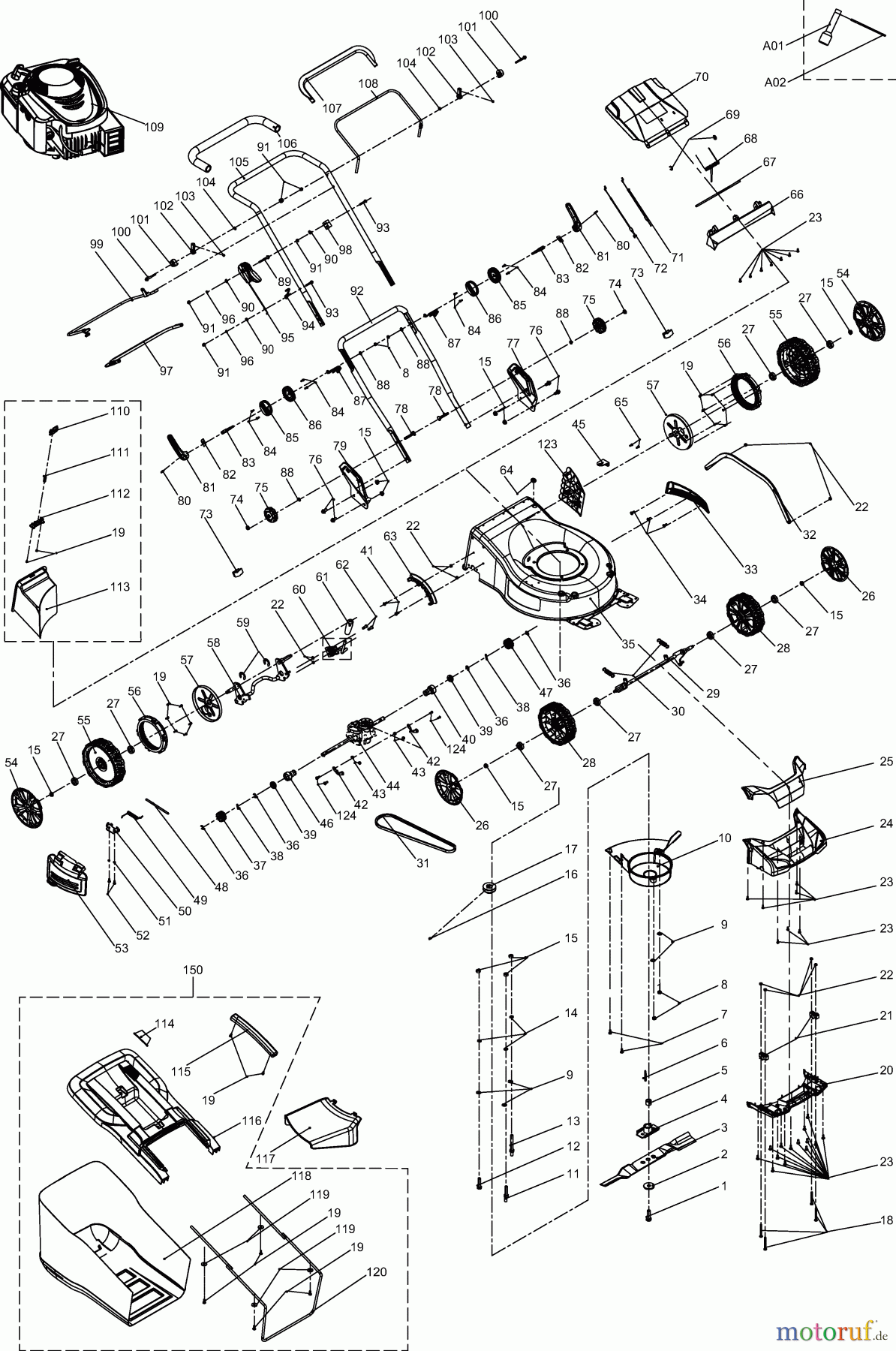 Dolmar Rasenmäher Benzin PM4602SC 2 PM-4602 SC