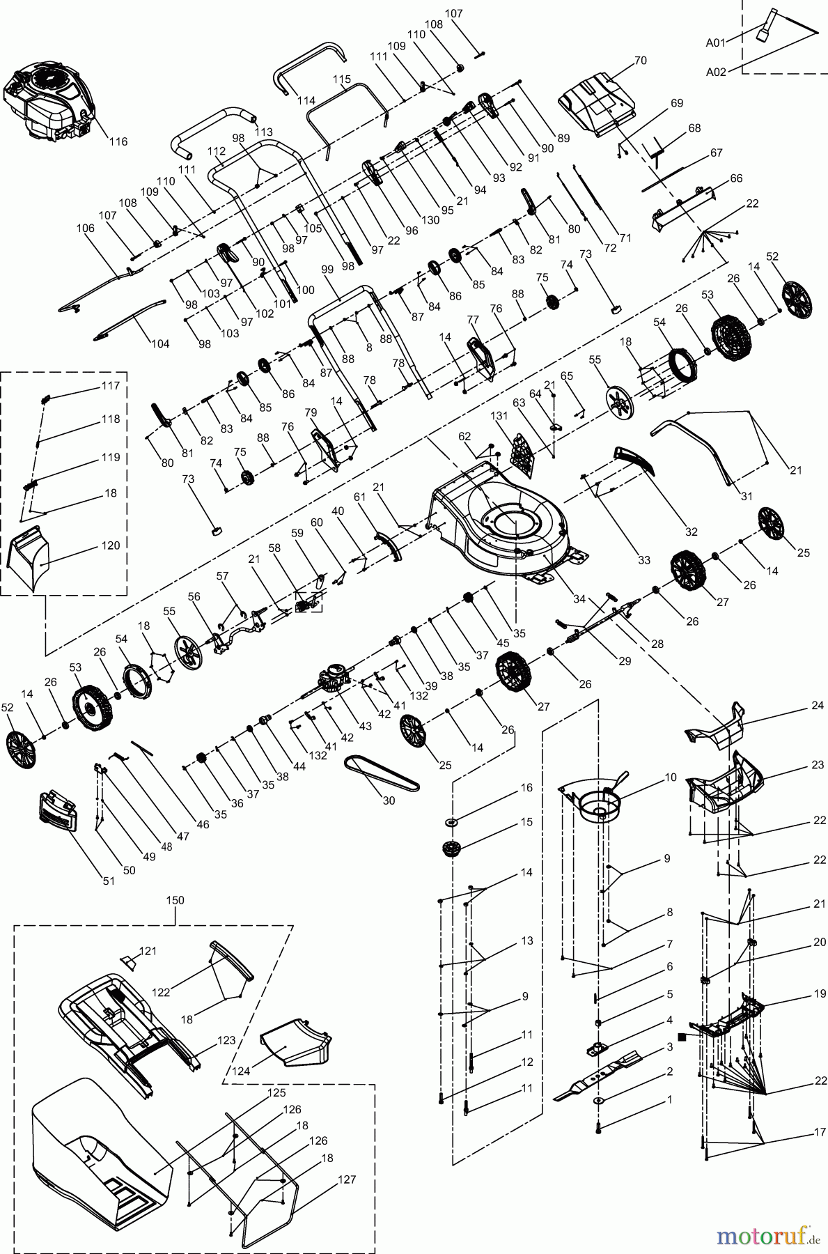  Dolmar Rasenmäher Benzin PM-4602 S3 3  PM-4602 S3, PLM4632