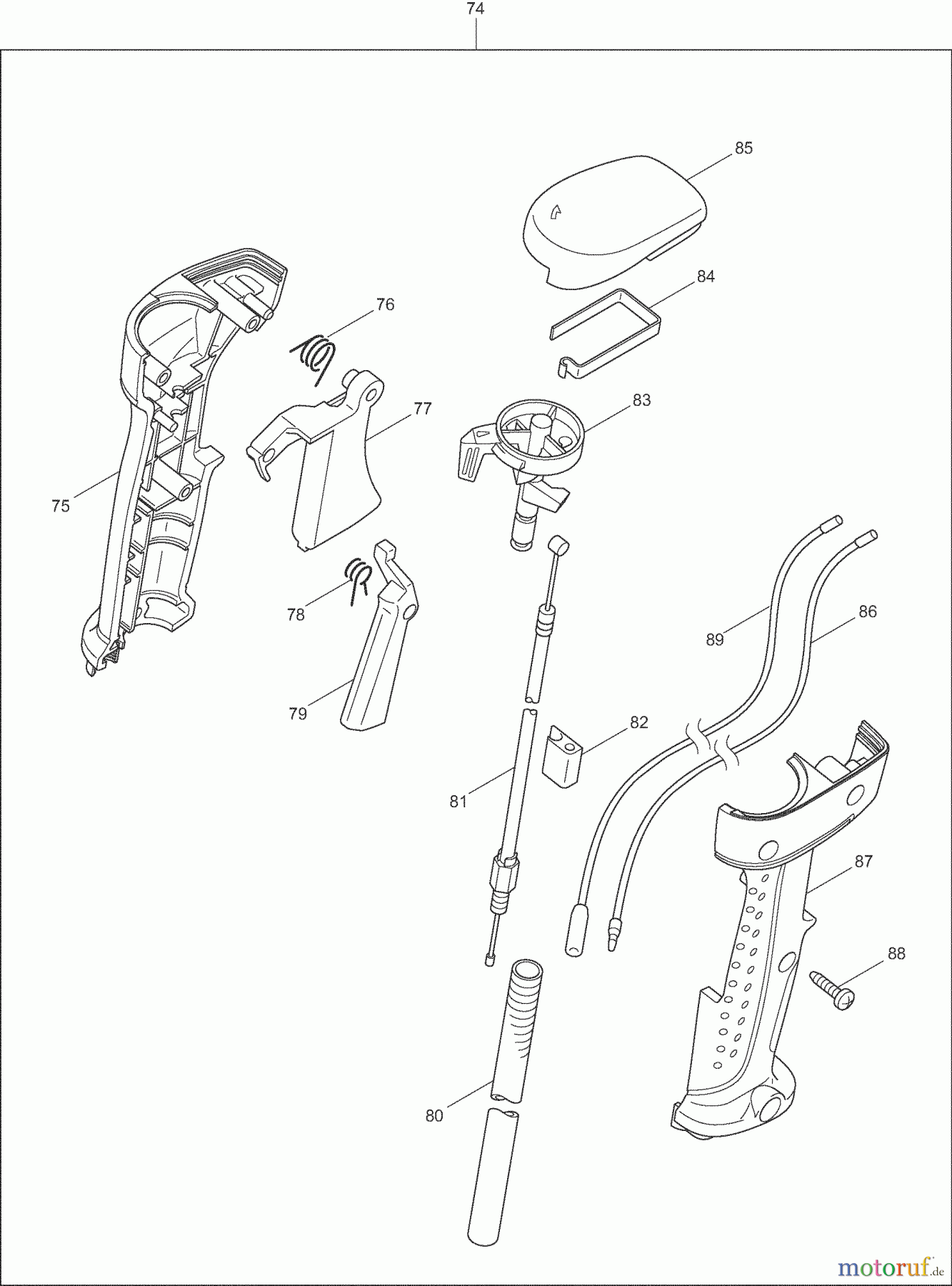  Dolmar Motorsensen & Trimmer Benzin 4-Takt MS43004U 2  Bedienungshandgriff kpl.