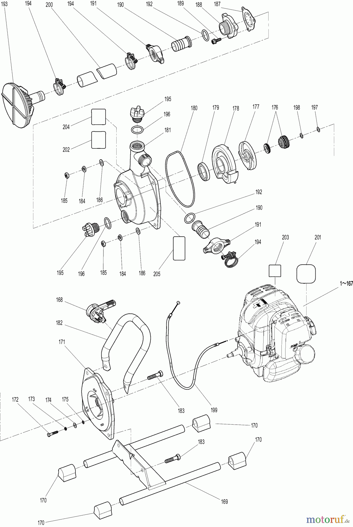 Dolmar Wasserpumpen Benzin MP2454(Z) 3 Pumpe