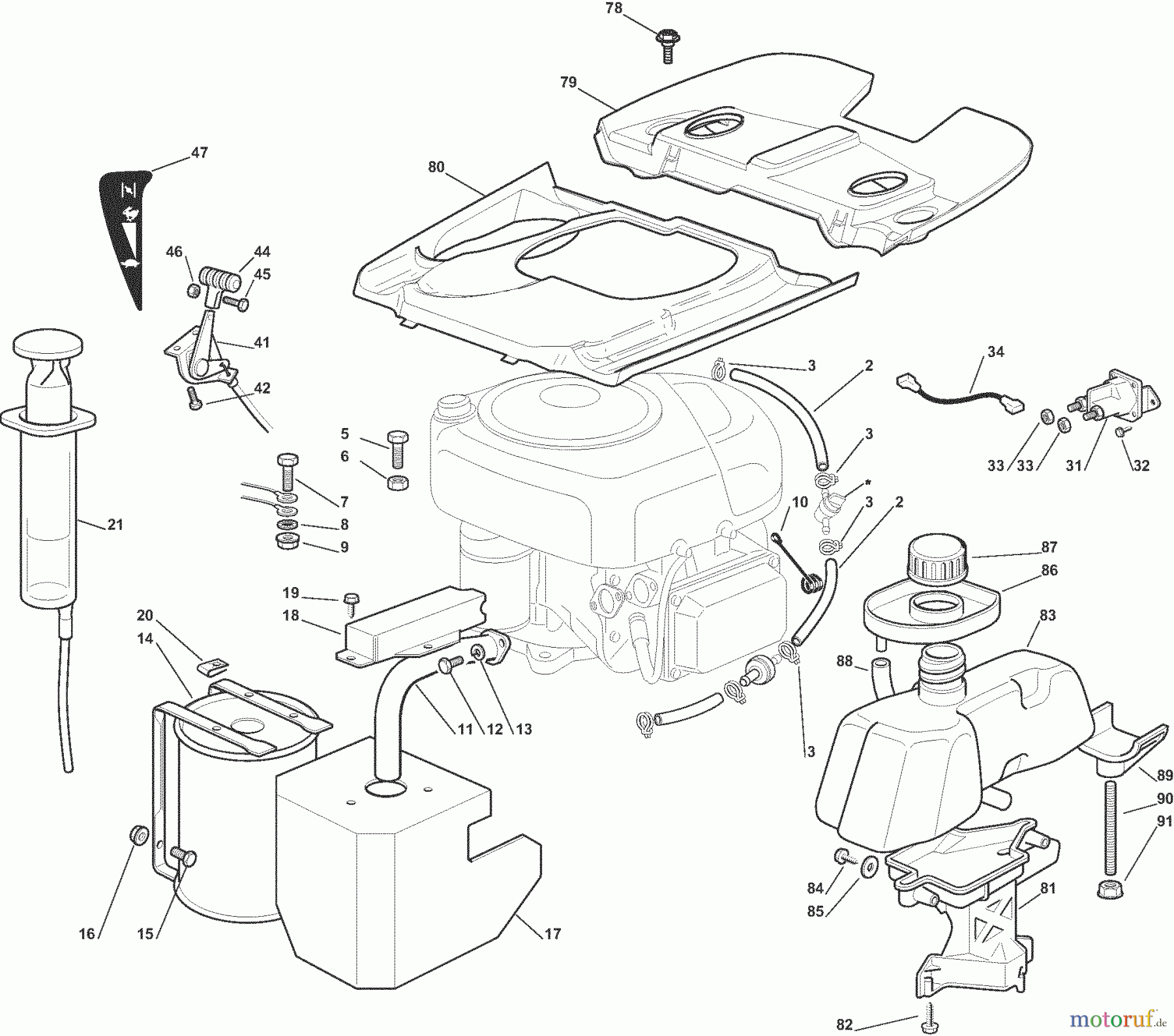  Dolmar Rasentraktoren RM7213H RM-72.13 H (2013-2014) 5  Motor