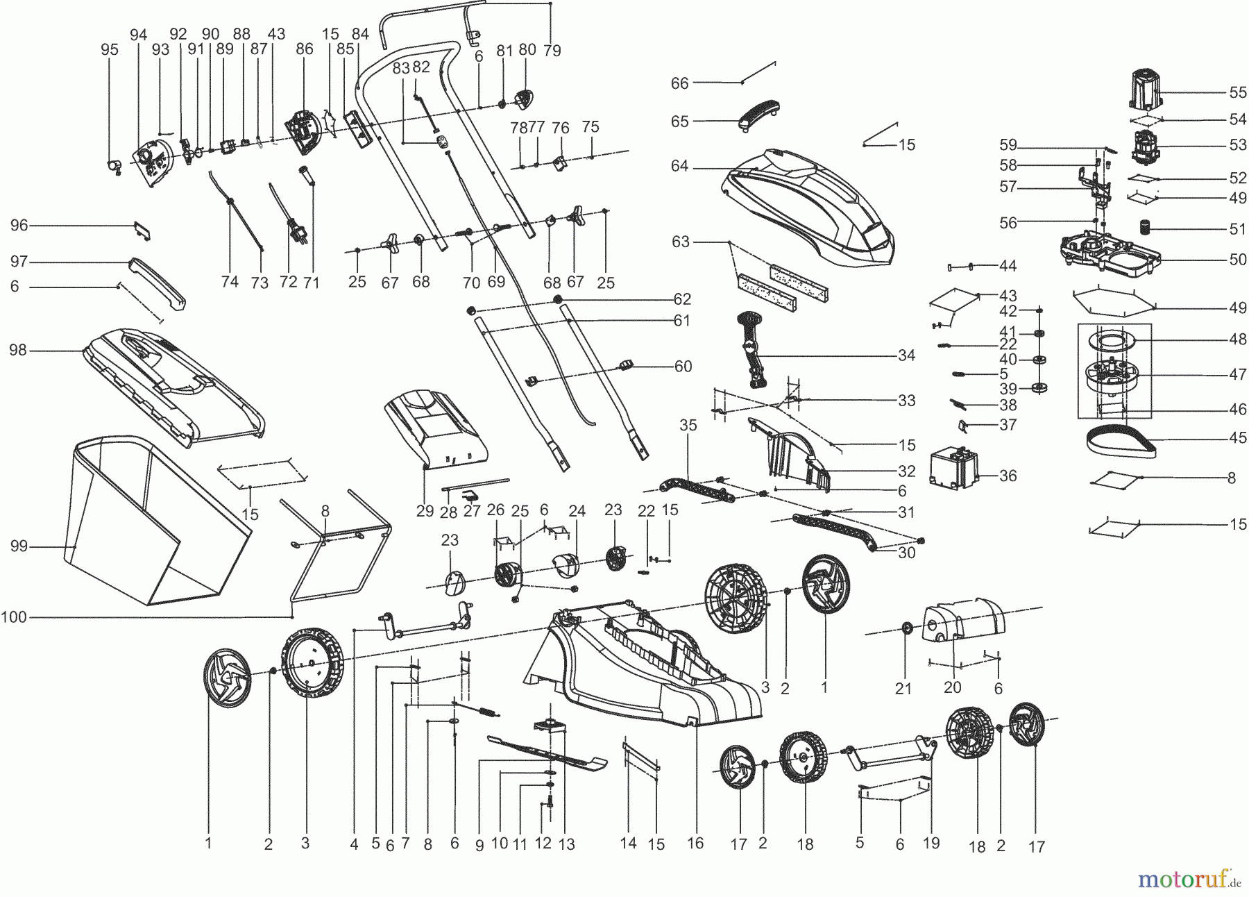 Dolmar Rasenmäher Elektro EM380 1 EM-380, ELM3800 (EU-SCHUKO)