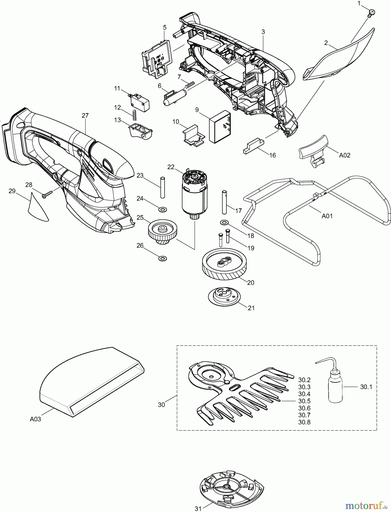 Dolmar Grasscheren Akku AX1821H 1 AX-1821 H, AY-1821 H