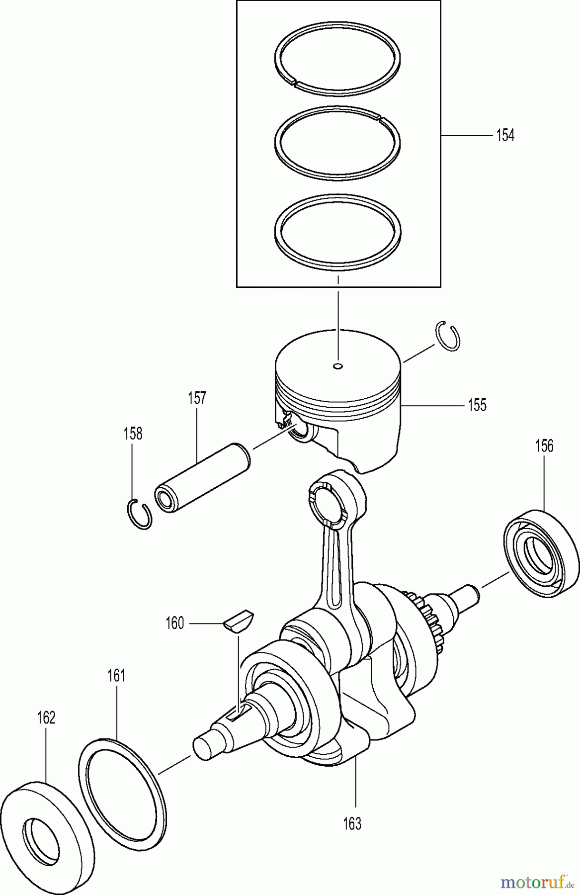 Dolmar Blasgeräte Benzin PB76504 4 Kurbelwelle, Kolben
