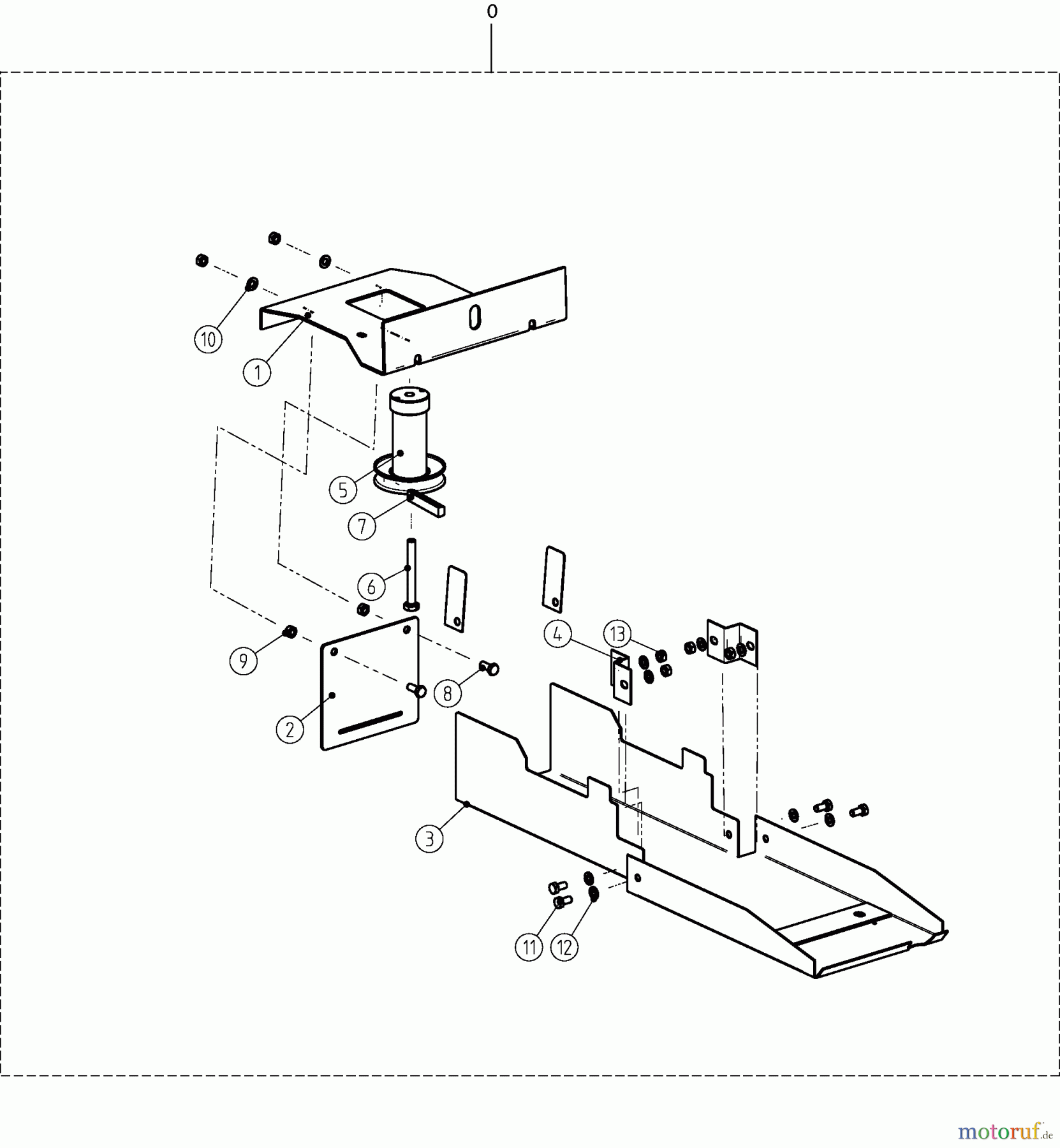 Dolmar Rasentraktoren Zubehör RS-120, TA-250, TK-420, TK-520, TS-125 9a 102/122 cm - Antriebssatz (Schnellwechsler) (2015=>)