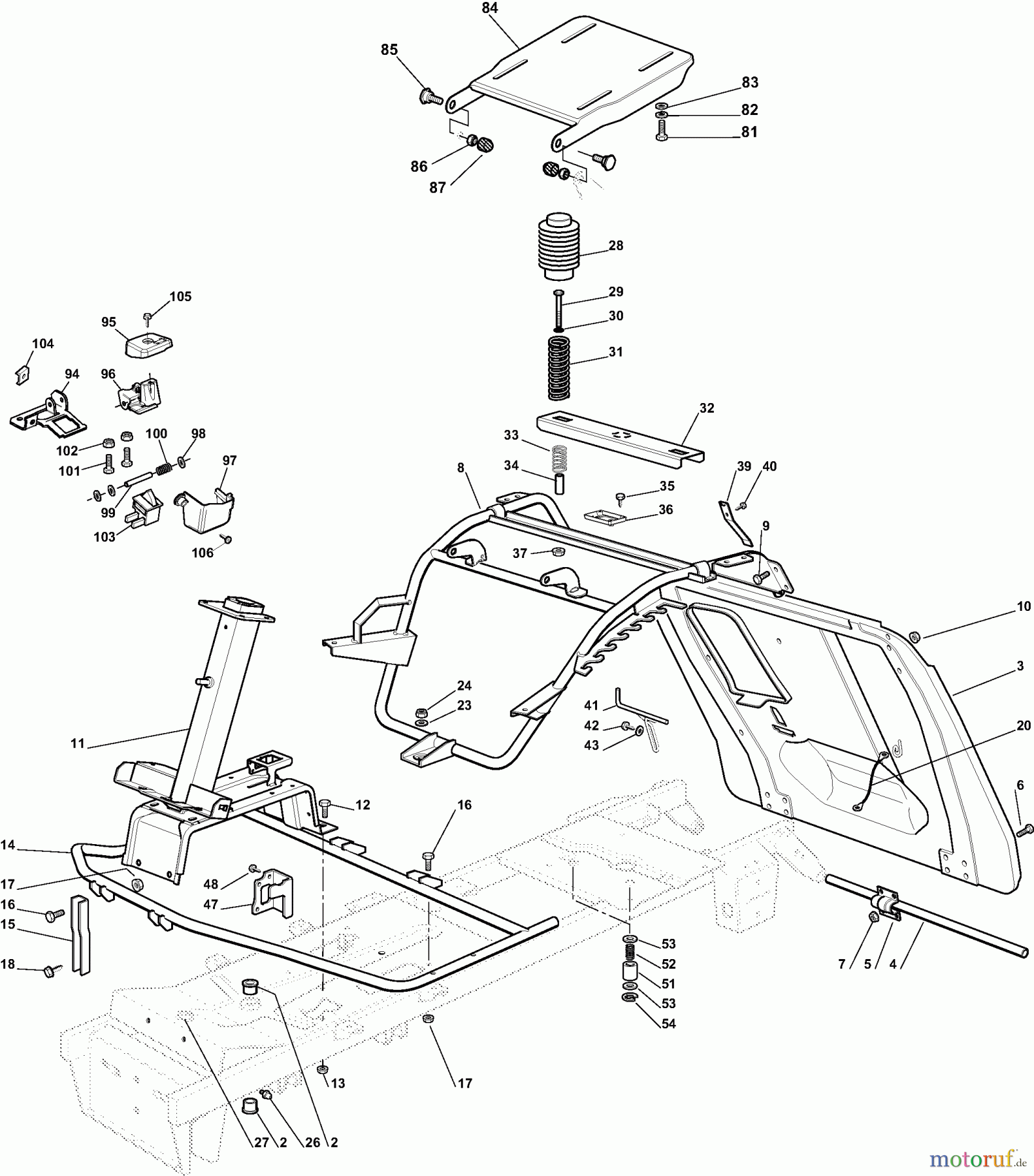 Dolmar Rasentraktoren RM7213H RM7213H (2015-2018) 1 RAHMENSATZ