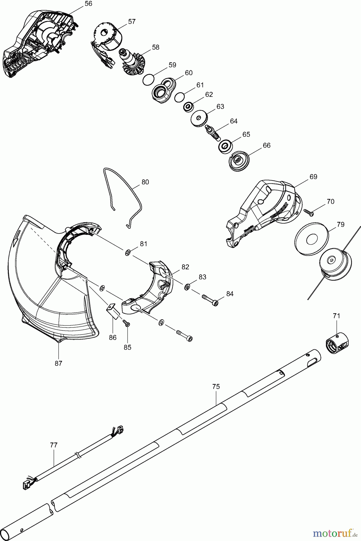 Dolmar Motorsensen & Trimmer Akku AT1831U 2 Motor, Schutzhaube, Zubehör
