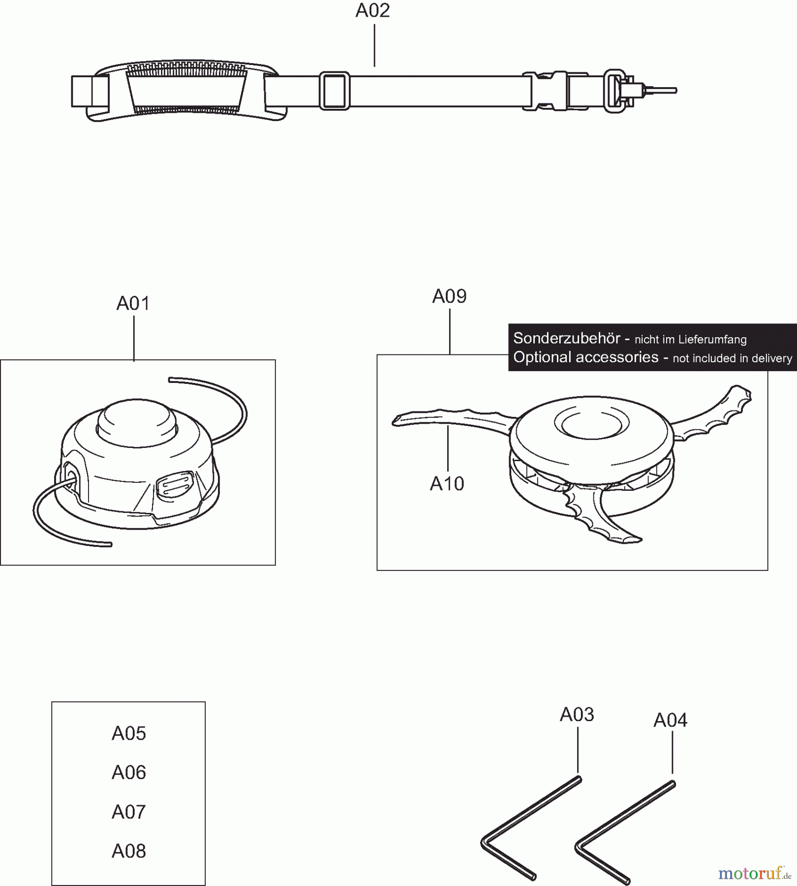 Dolmar Motorsensen & Trimmer Akku DUR188L 3 Zubehör