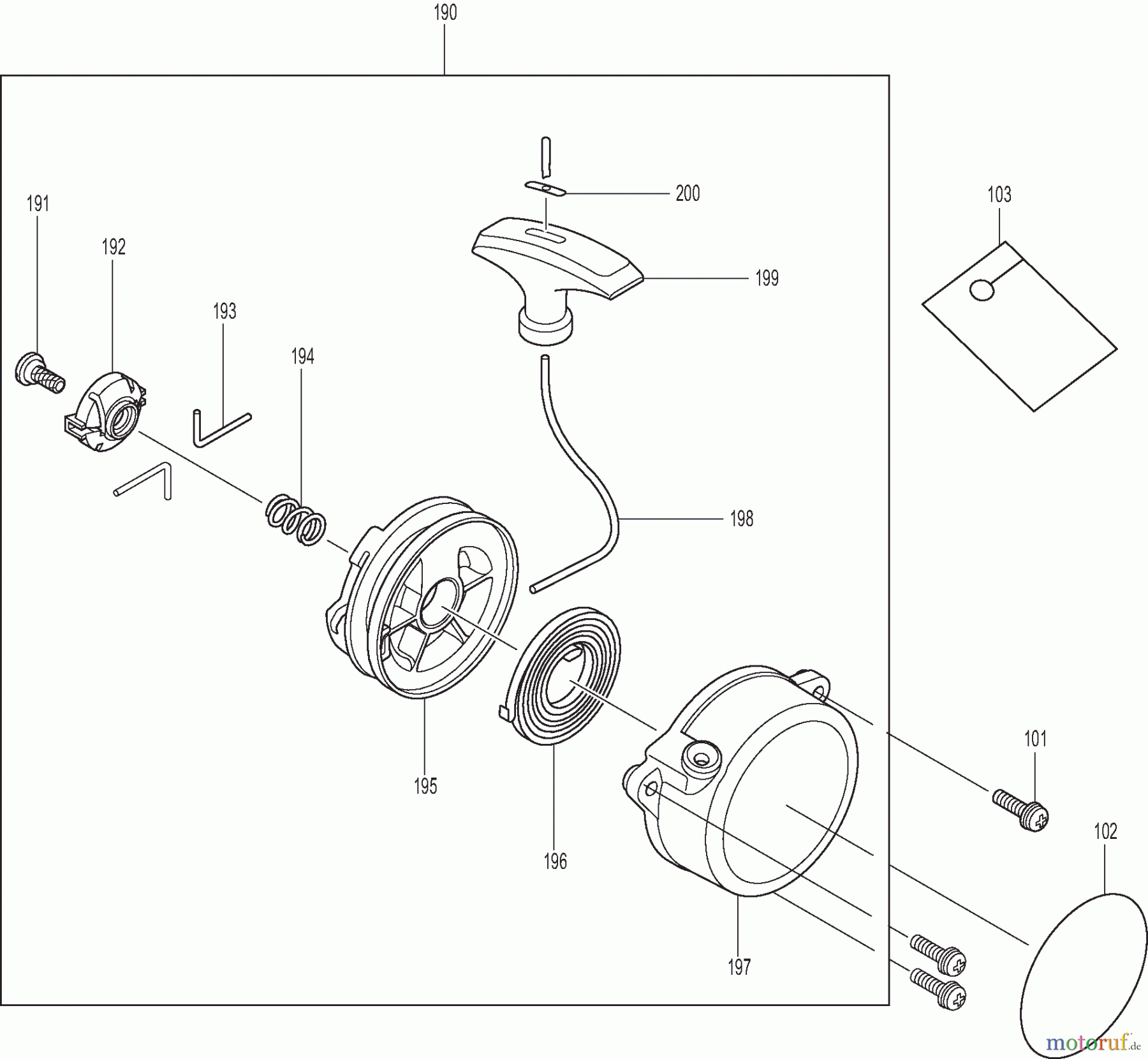  Dolmar Blasgeräte Benzin MG53004 4  Anwerfvorrichtung