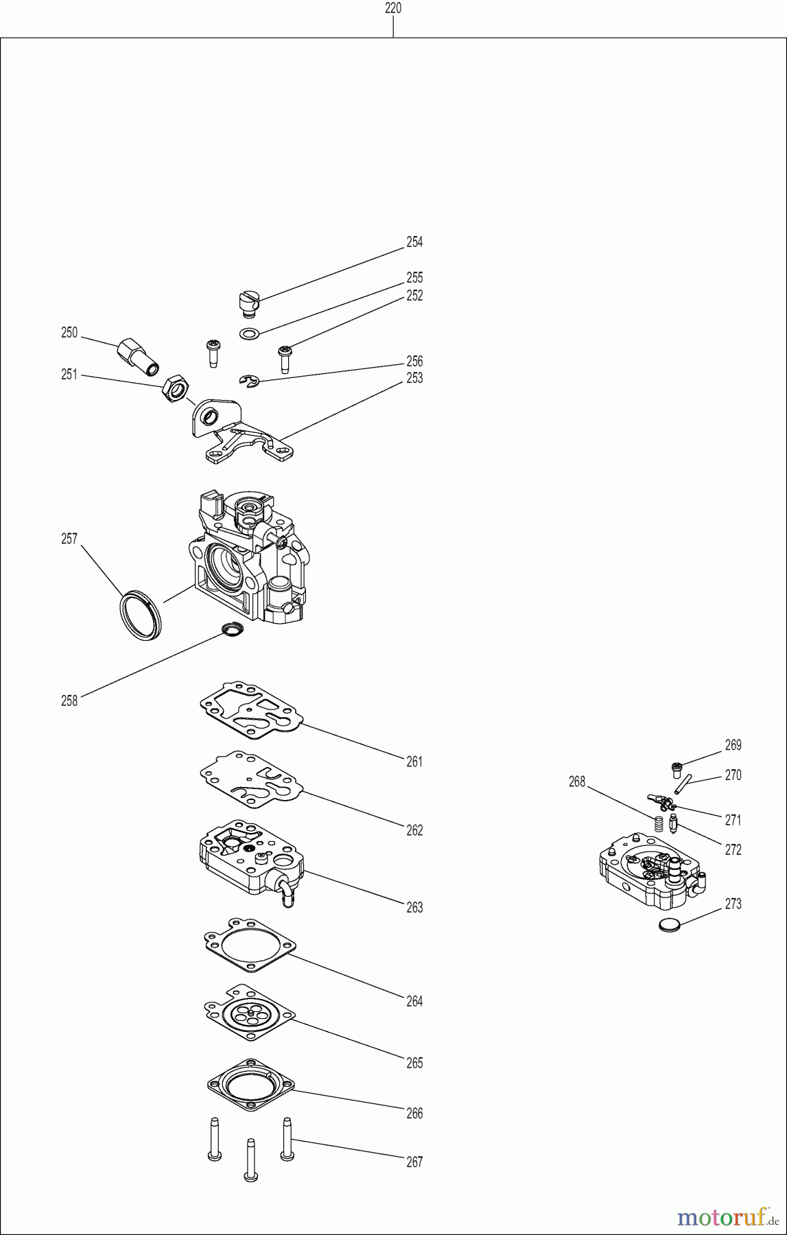  Dolmar Blasgeräte Benzin MG53004 8  Vergaser