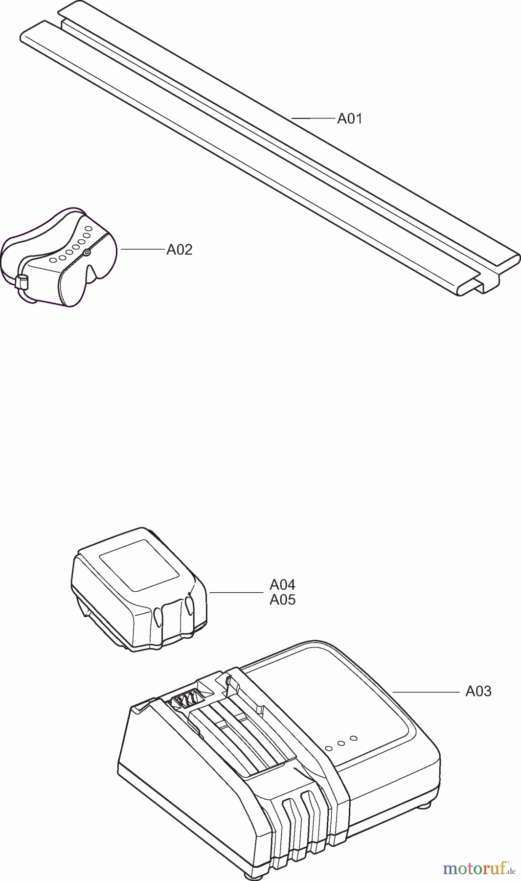  Dolmar Heckenscheren Akku DUH502 3  Zubehör