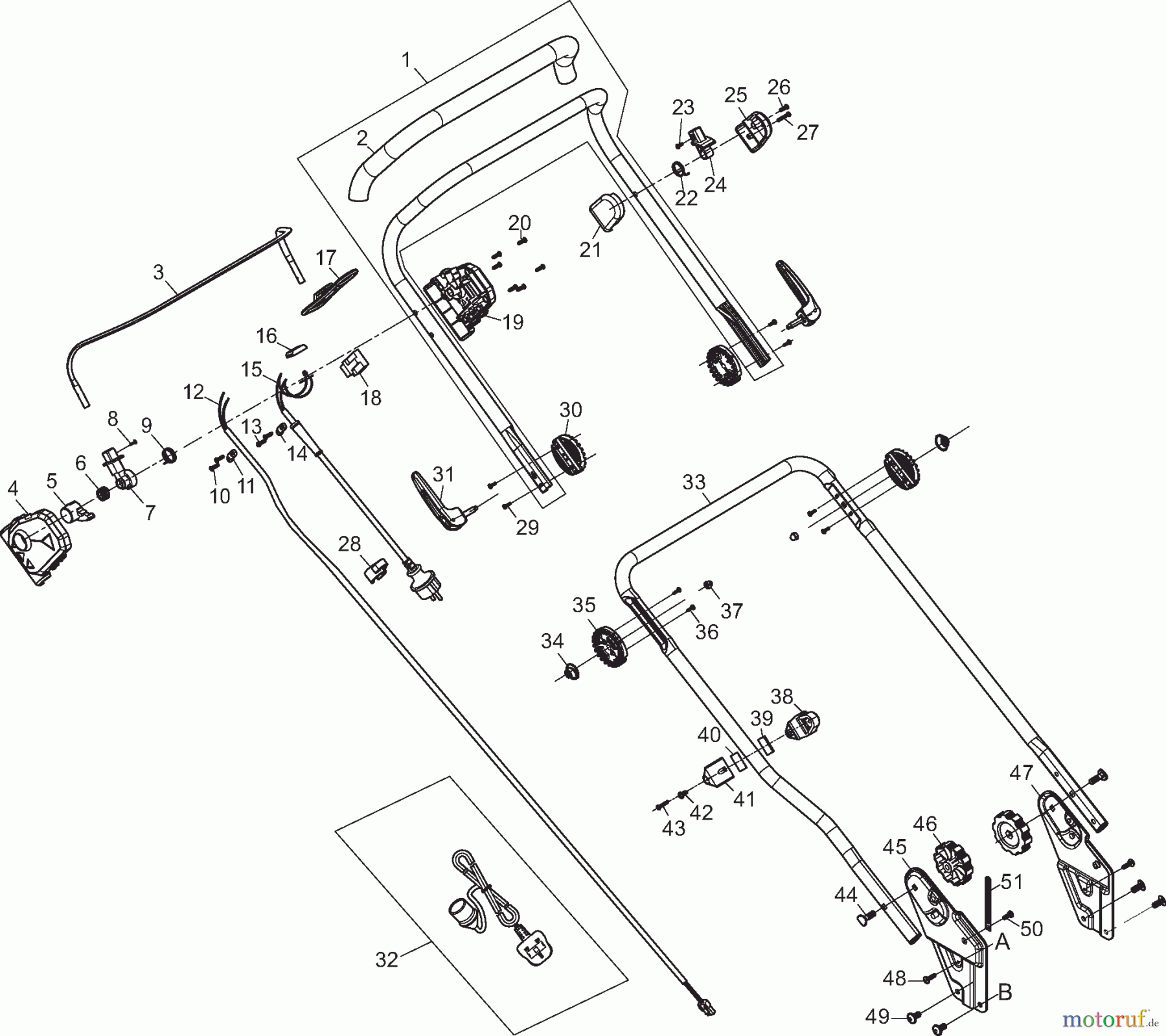 Dolmar Rasenmäher Elektro EM462 1 Führungsholm