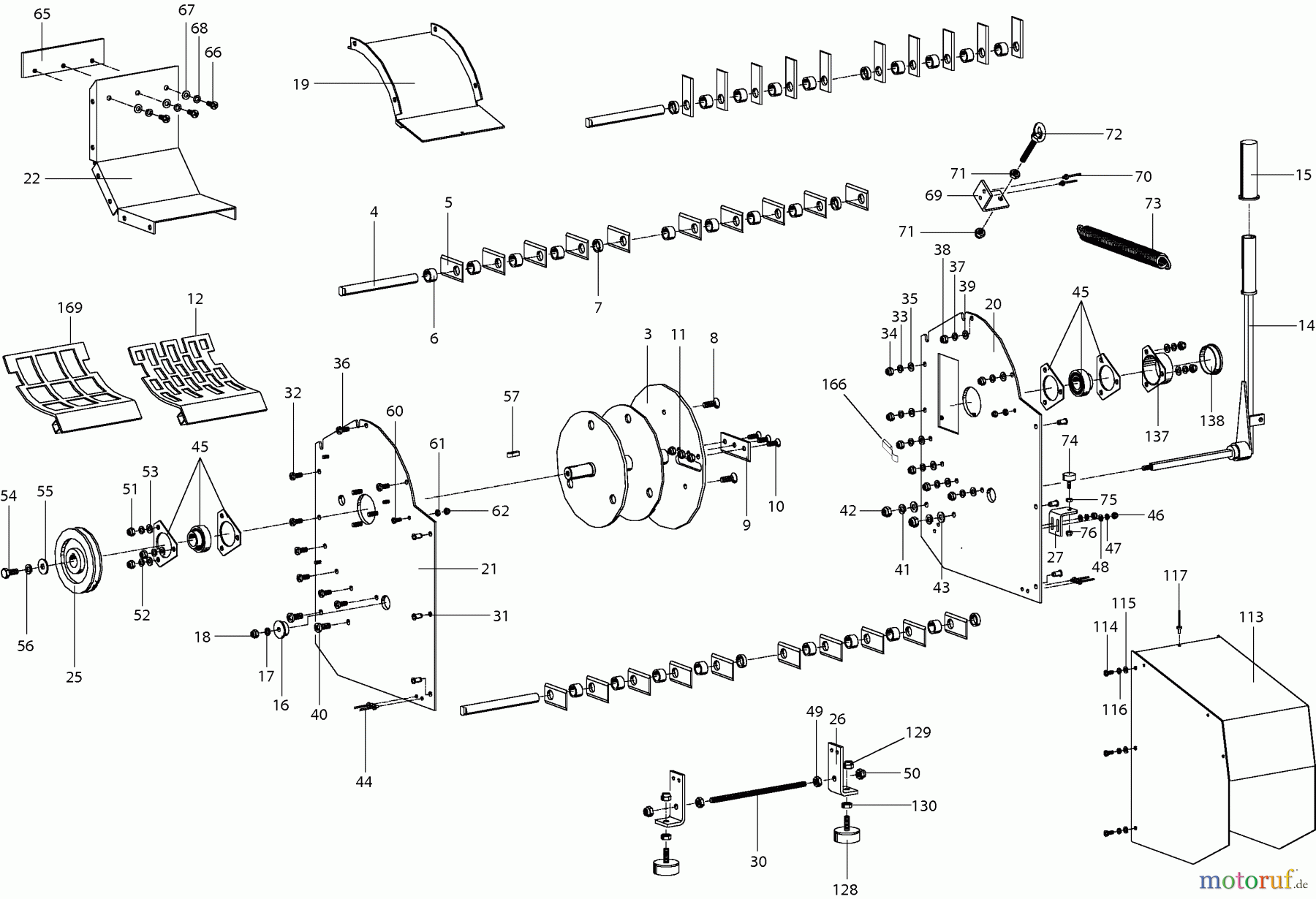 Dolmar Häcksler Elektro PH-6504 1 Schneidgehäuse