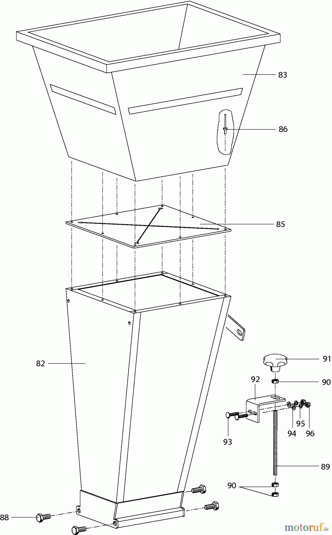 Dolmar Häcksler Elektro PH-6504 3 Oberer Trichter