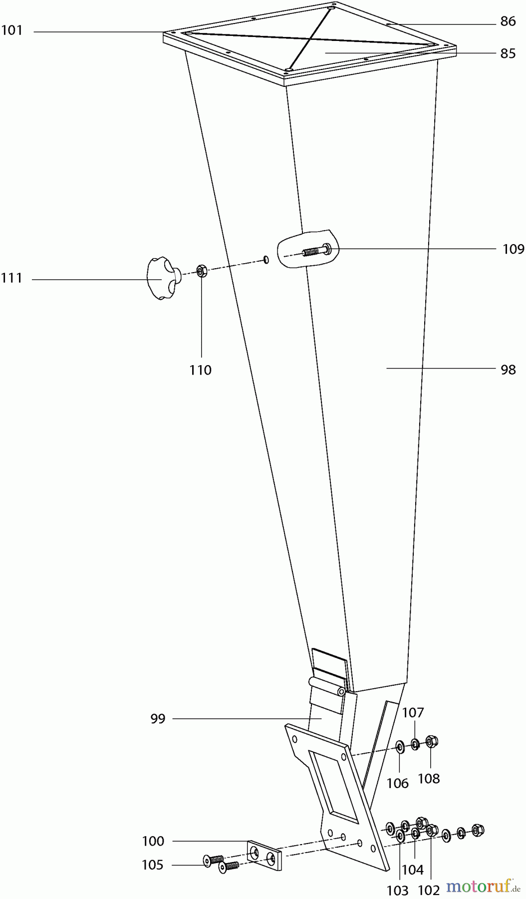  Dolmar Häcksler Elektro PH-6504 4  Seitlicher Trichter
