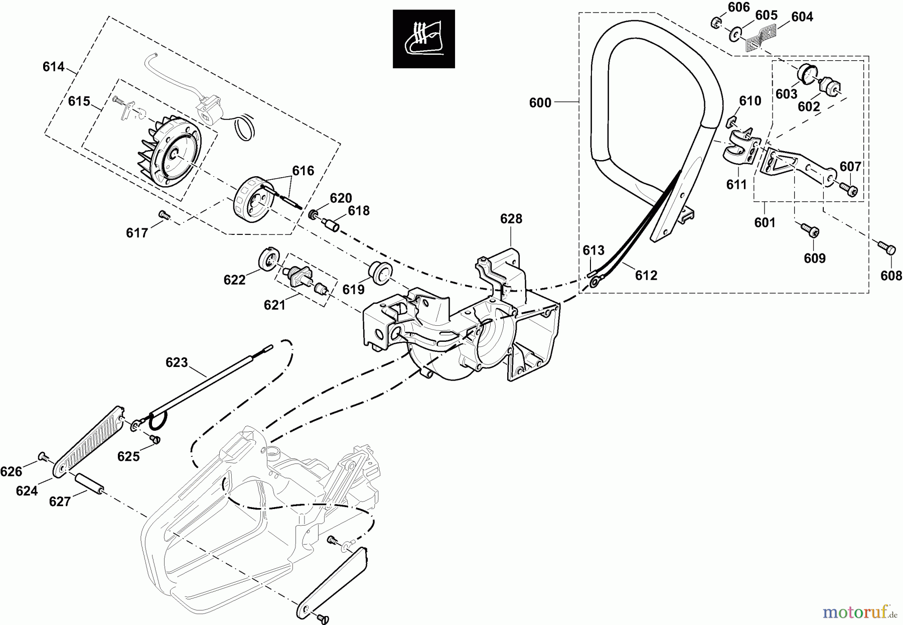 Dolmar Kettensägen Benzin Kettensäge 115 H 12 Spezialteile für Ausführung mit elektrischer Heizung