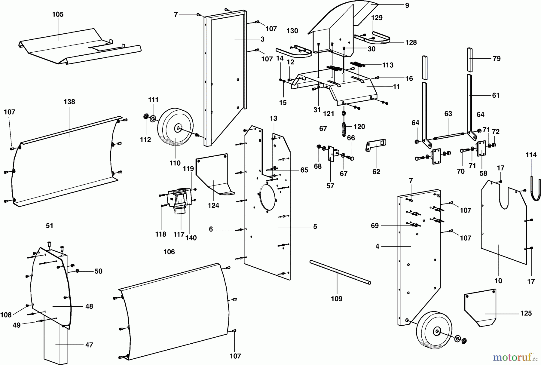  Dolmar Holzspalter LS-6004 H 1  Gehäuse, Spaltsäule, Steuerhebel