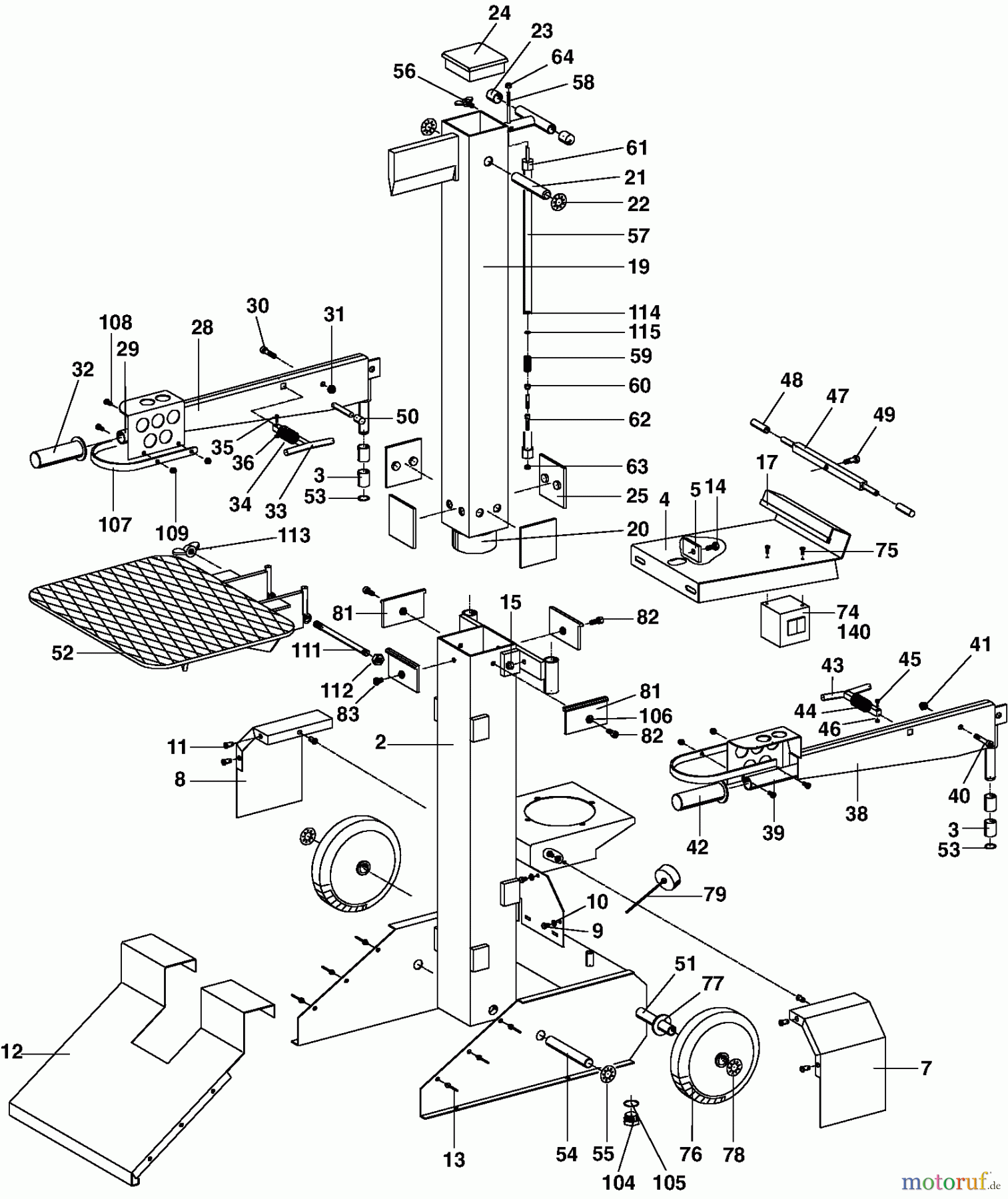Dolmar Holzspalter LS-6004 S 1 Ständer, Spaltsäule