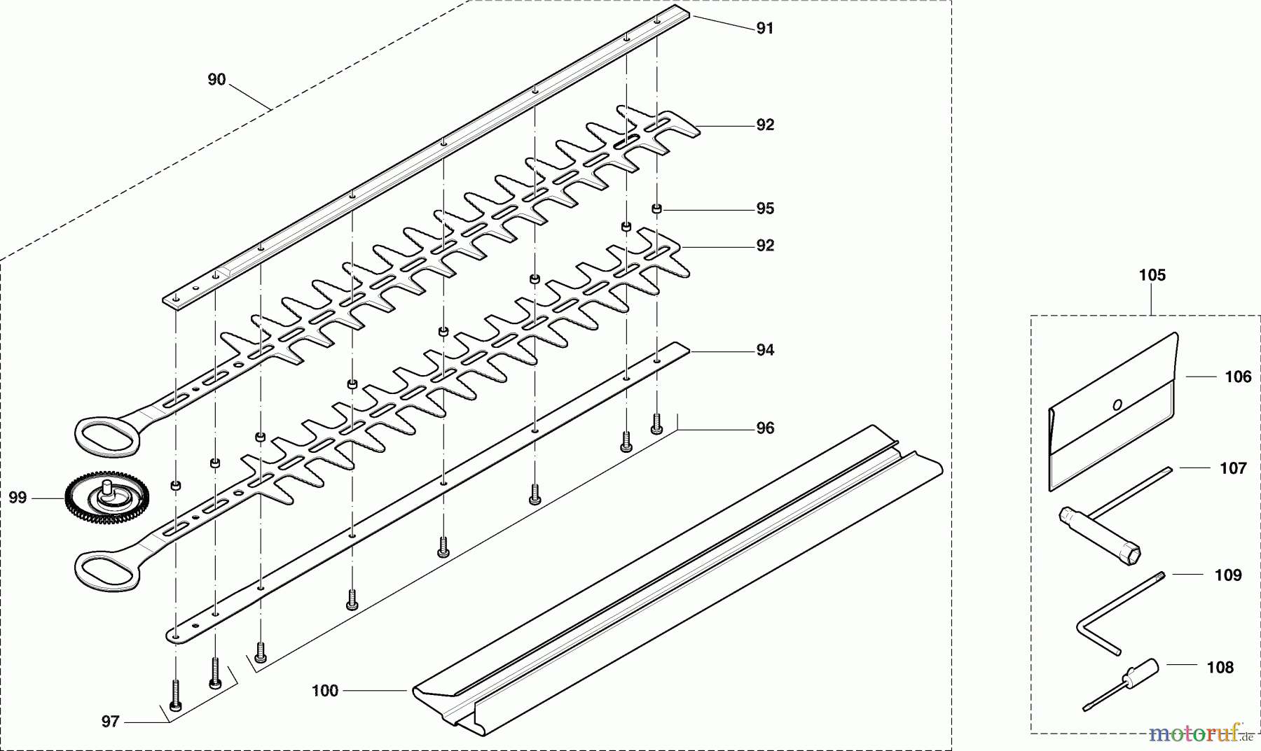  Dolmar Heckenscheren Benzin HT-255 9  Scherblatt